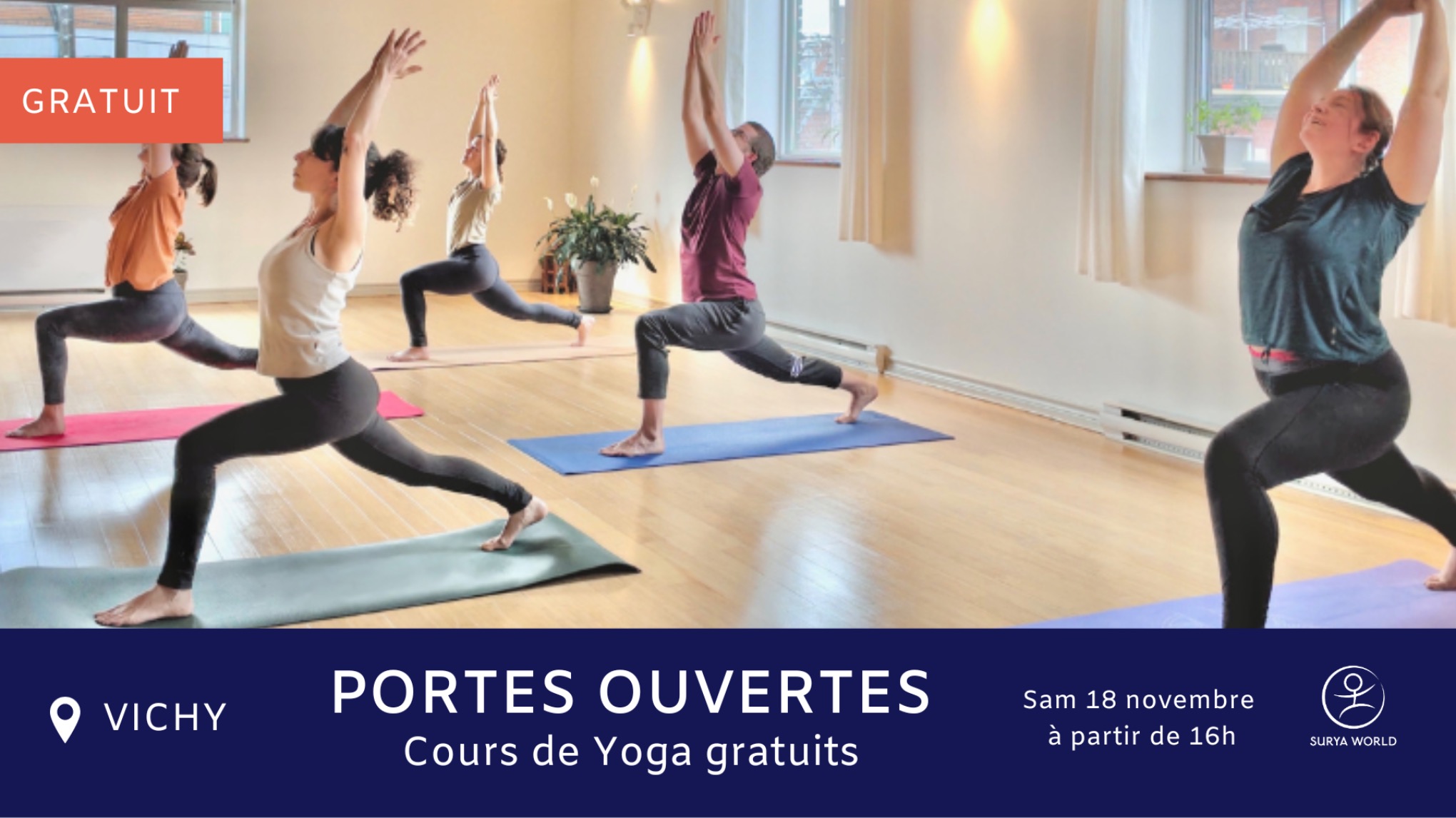 [GRATUIT] Portes ouvertes : Cours de Yoga gratuit - créneau 16h