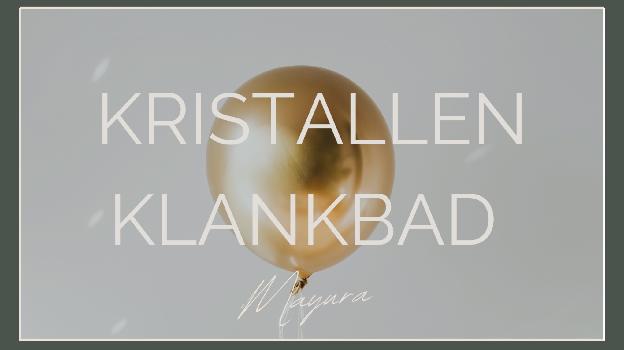 ** JUBILEUM ** Kristallen Klankbad