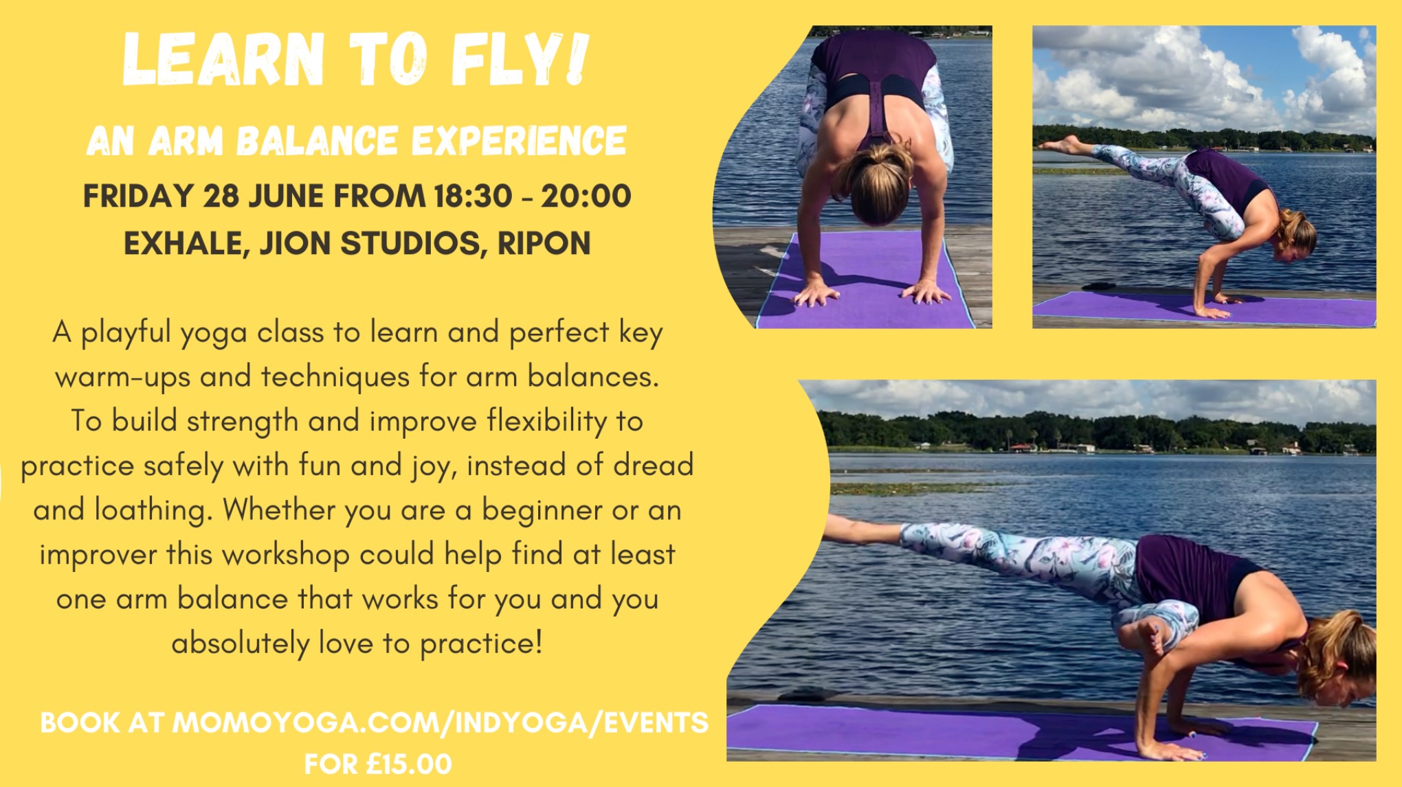 Learn to Fly - An arm balance experience (Ripon)