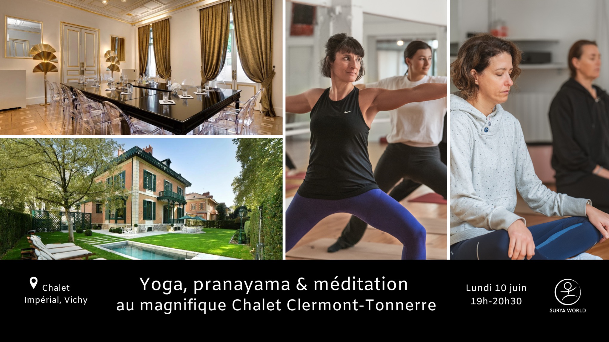 Séance complète de Yoga au Chalet Impérial Clermont-Tonnerre à Vichy 🌟