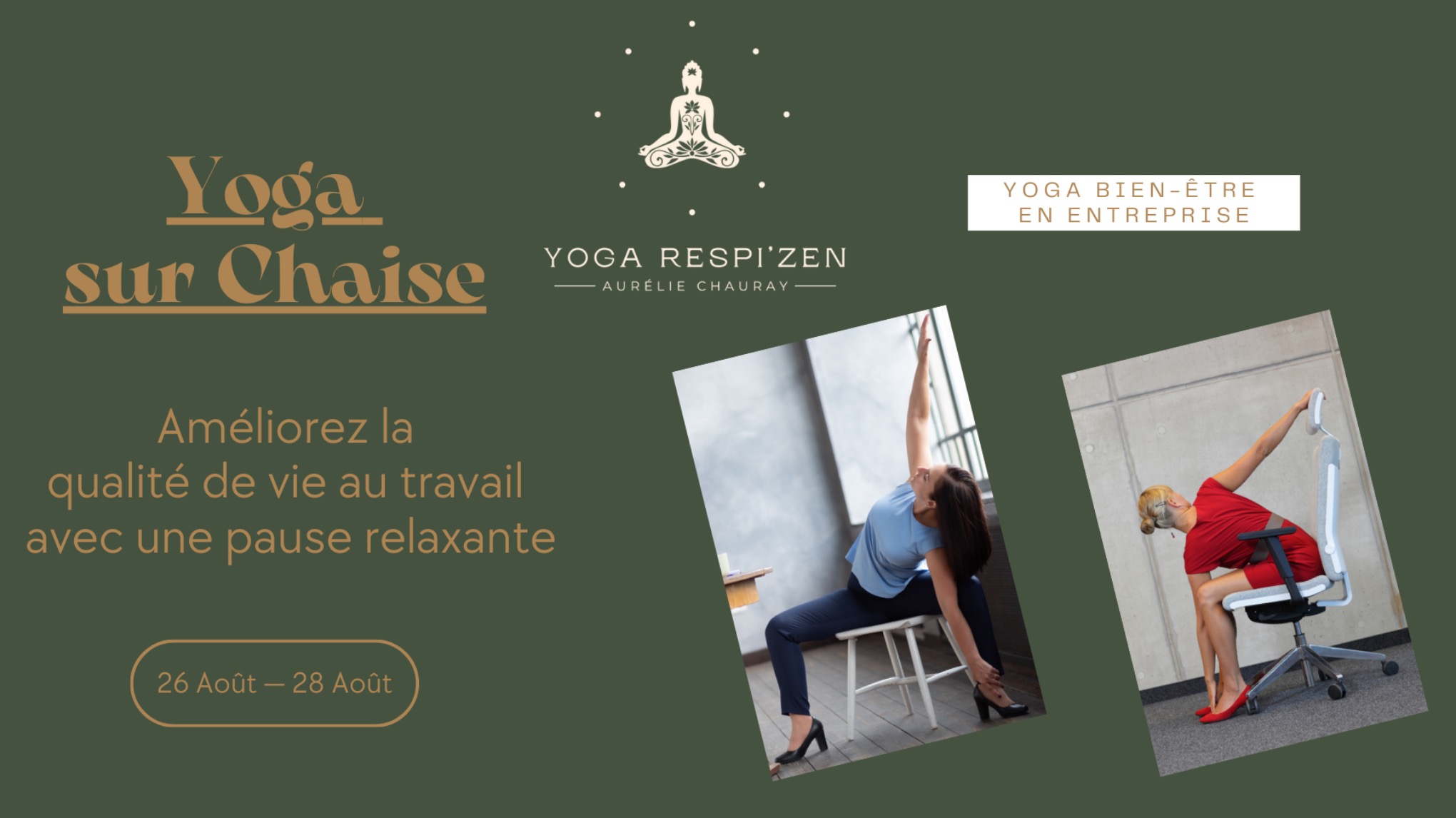 🌿✨ Atelier de Yoga sur Chaise pour le Bien-Être au Travail 🌿✨