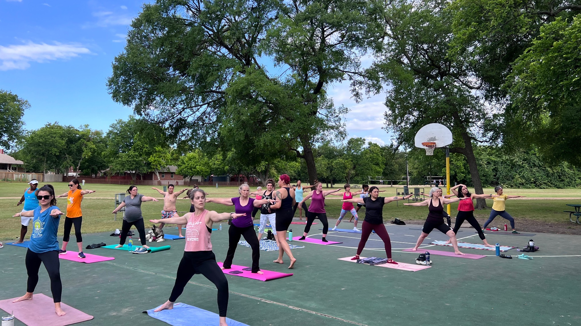 Yoga at Pfluger Park