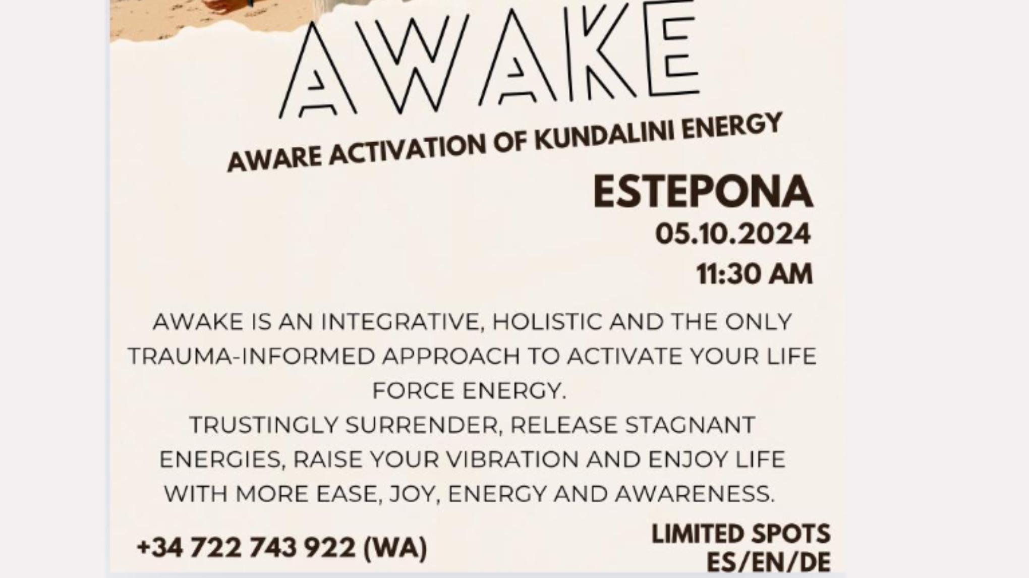 AWAKE -  Aware Activation of Kundalini Energy 𓆙