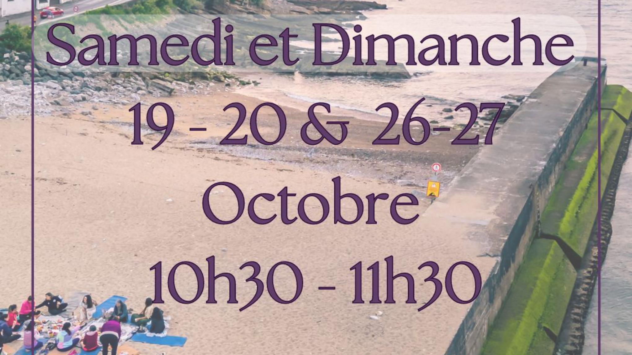 Yoga sur la plage Vac scolaire Week end