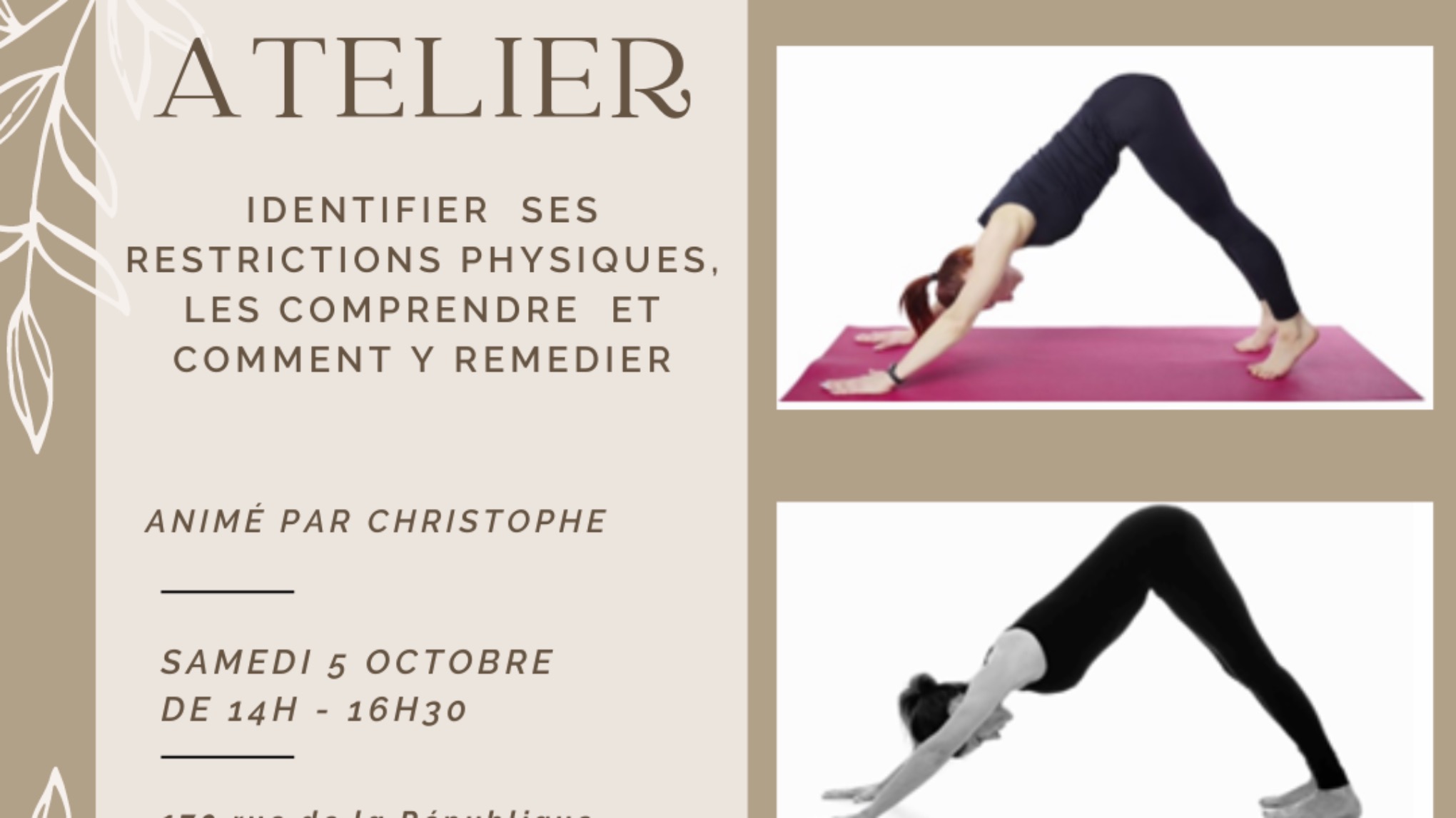 Atelier Identifier, comprendre ses restrictions physiques