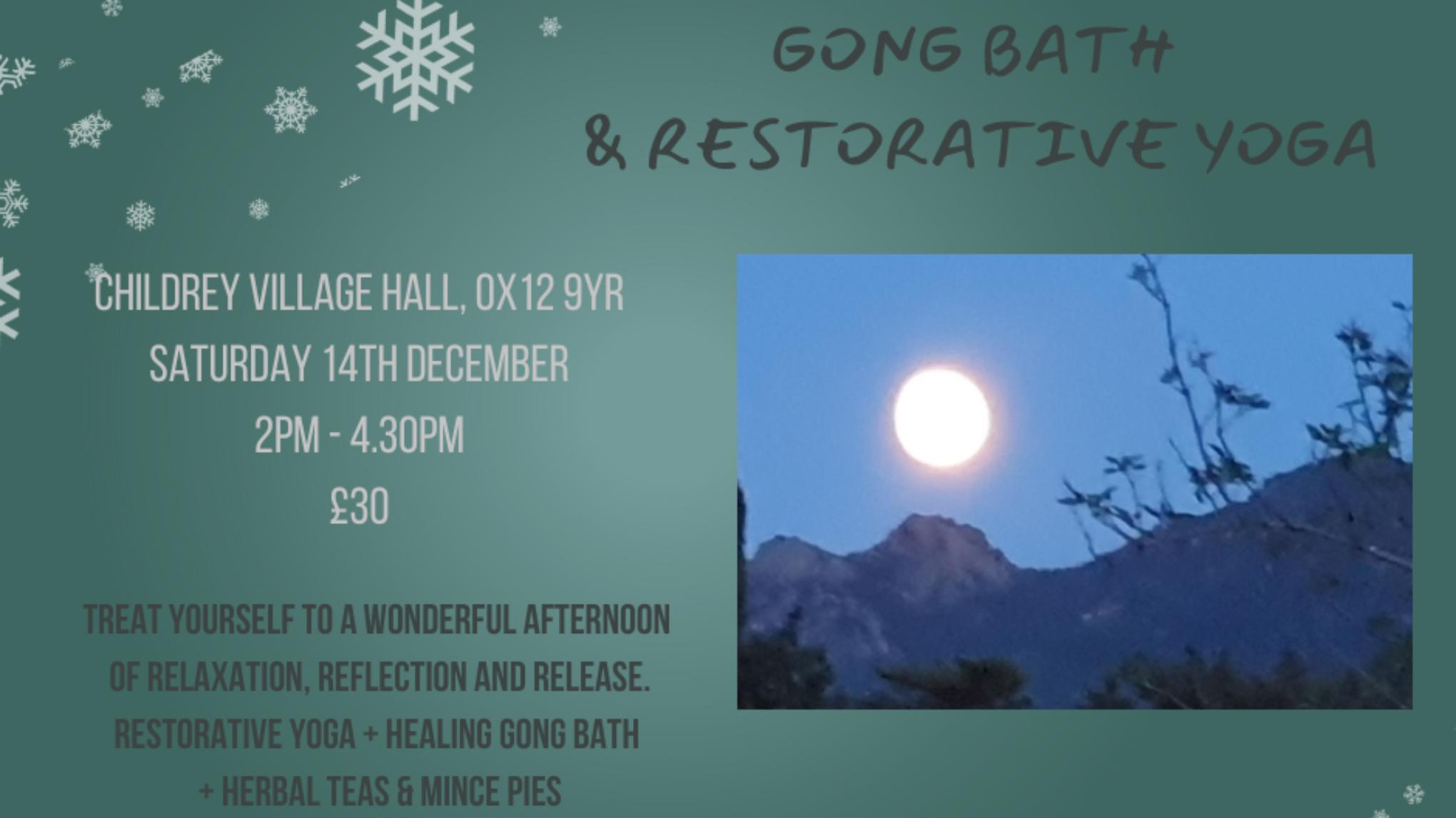 Long Night Full Moon Gong Bath and Restorative Yoga - 14 December
