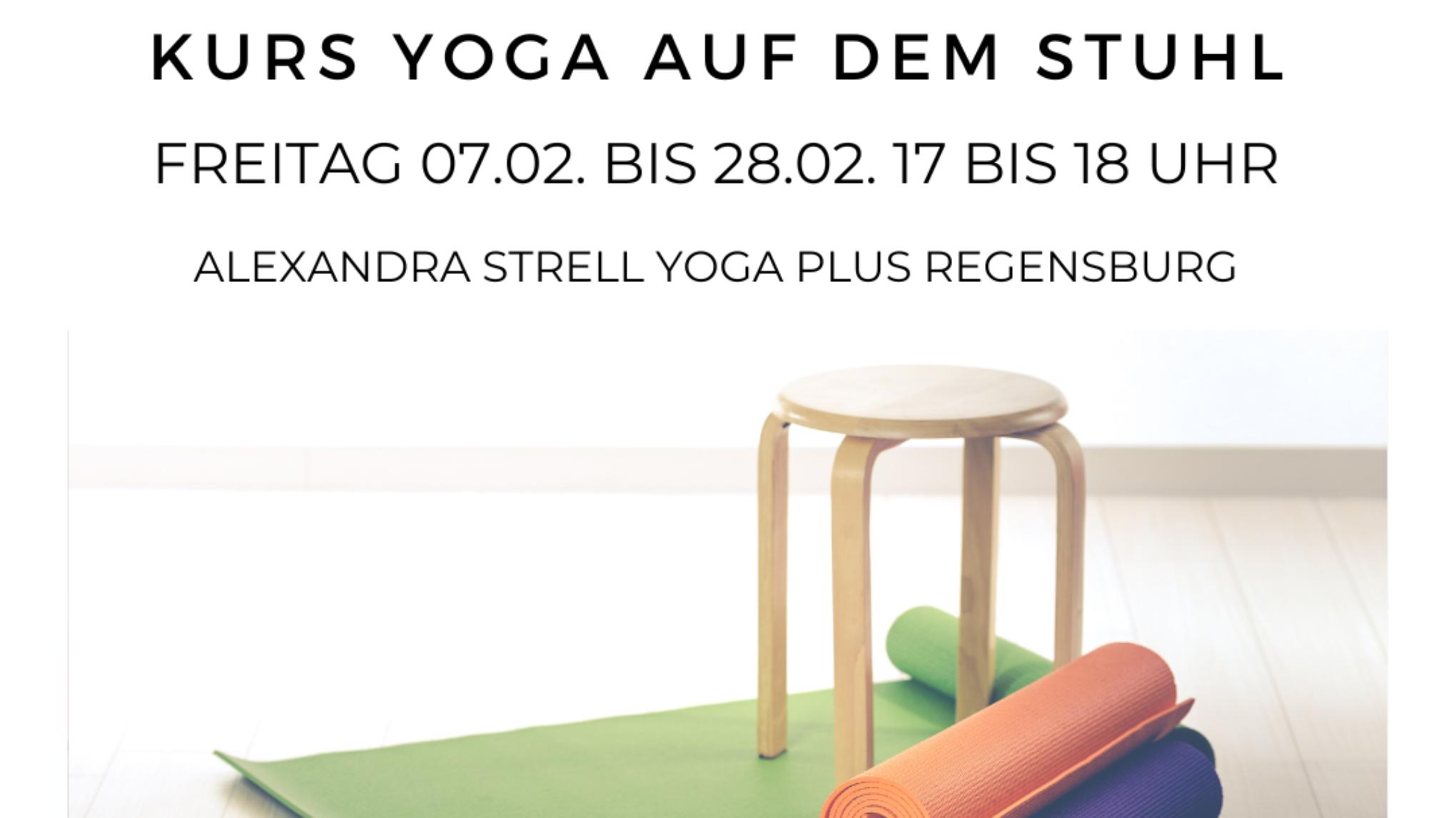Yoga Stunde Yoga auf dem Stuhl