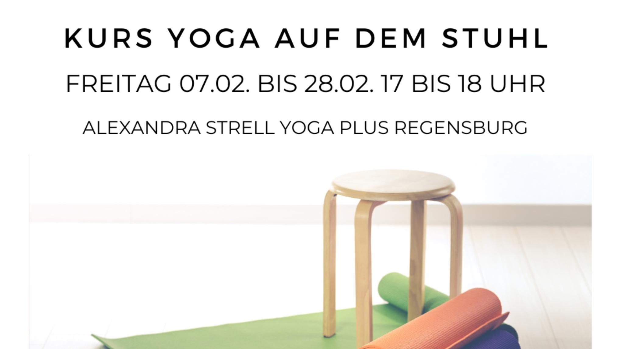 Yoga Stunde Yoga auf dem Stuhl