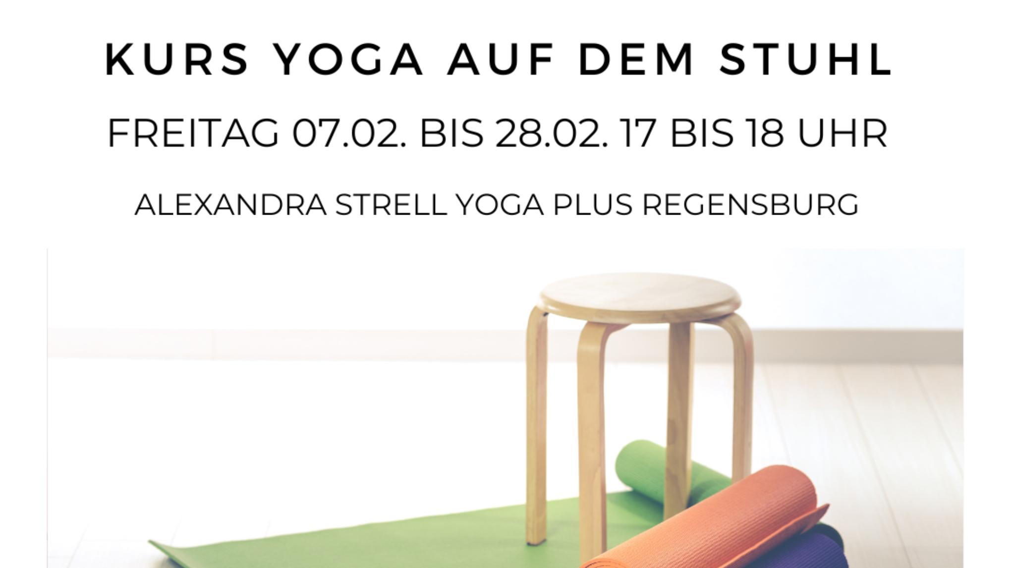Yoga Stunde Yoga auf dem Stuhl