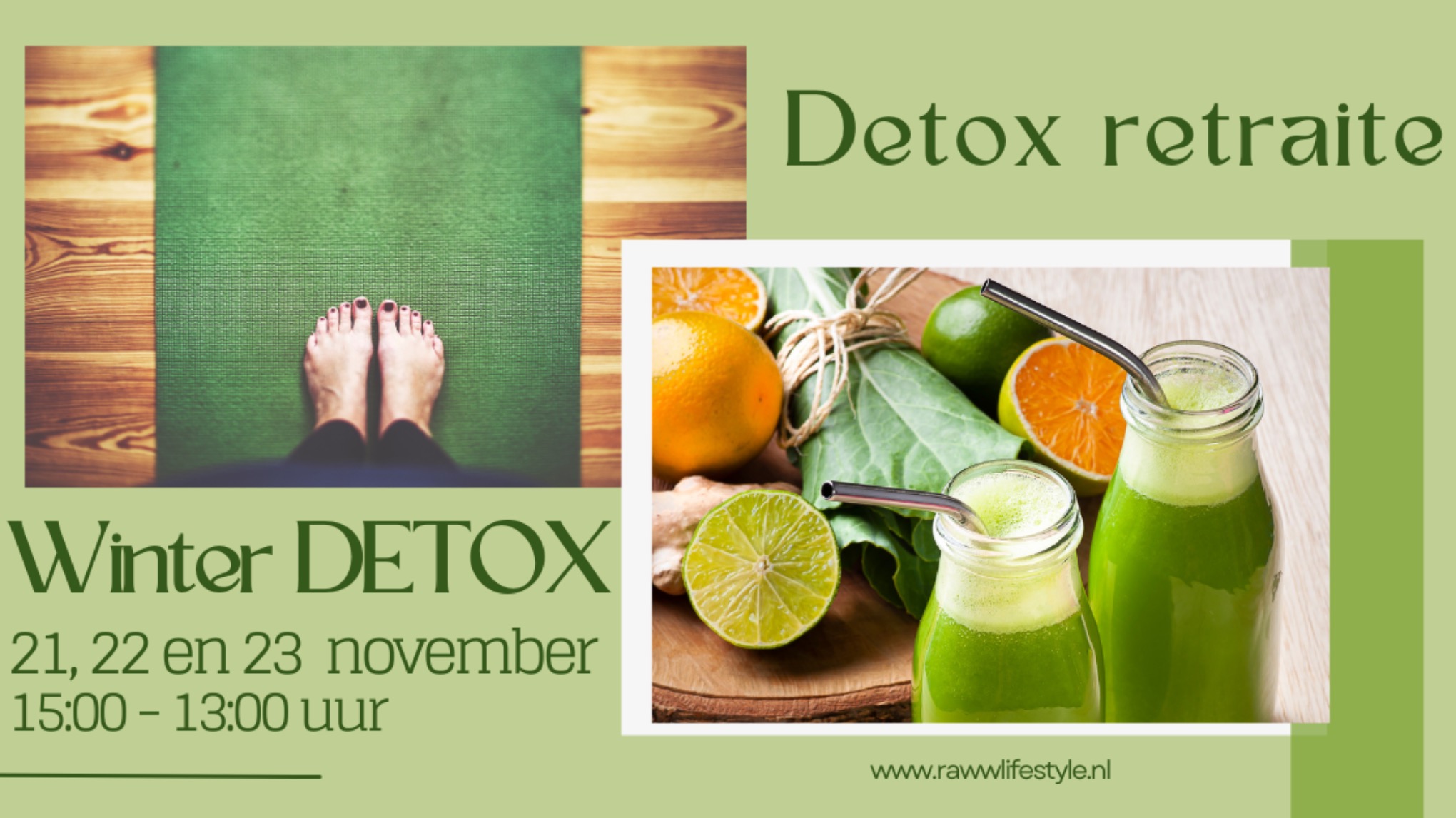 Retraite weekend: Detox- en Stress Release