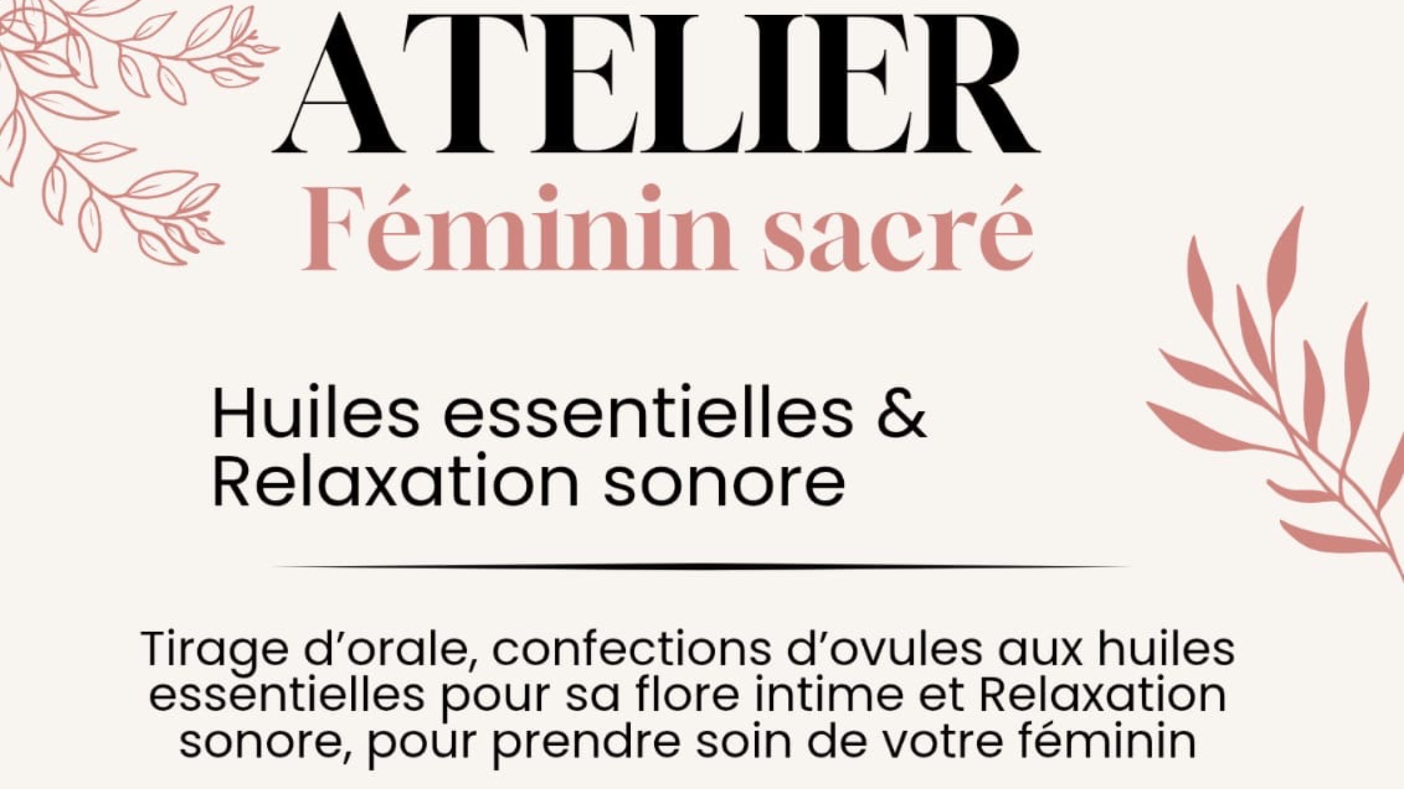 Atelier féminin sacré
