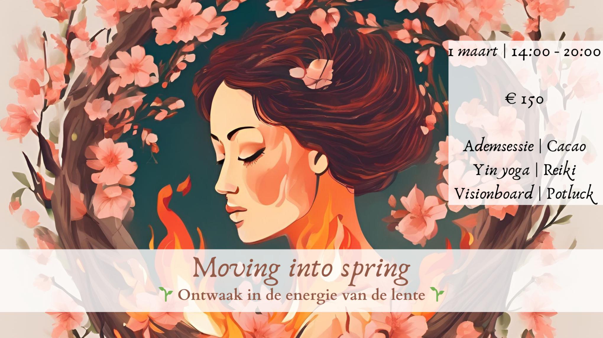Moving into spring: dagretreat met ademsessie, cacao, yin yoga & reiki