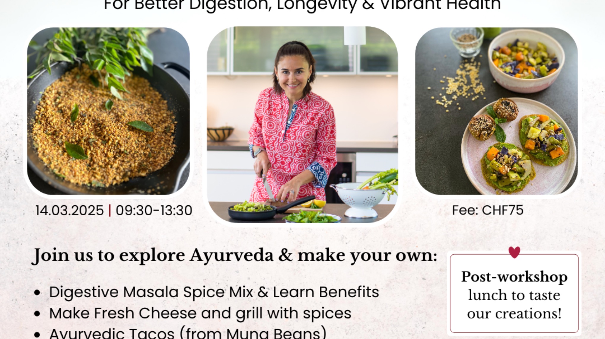 Ayurvedic Cooking Workshop At Ecole Migros Nyon