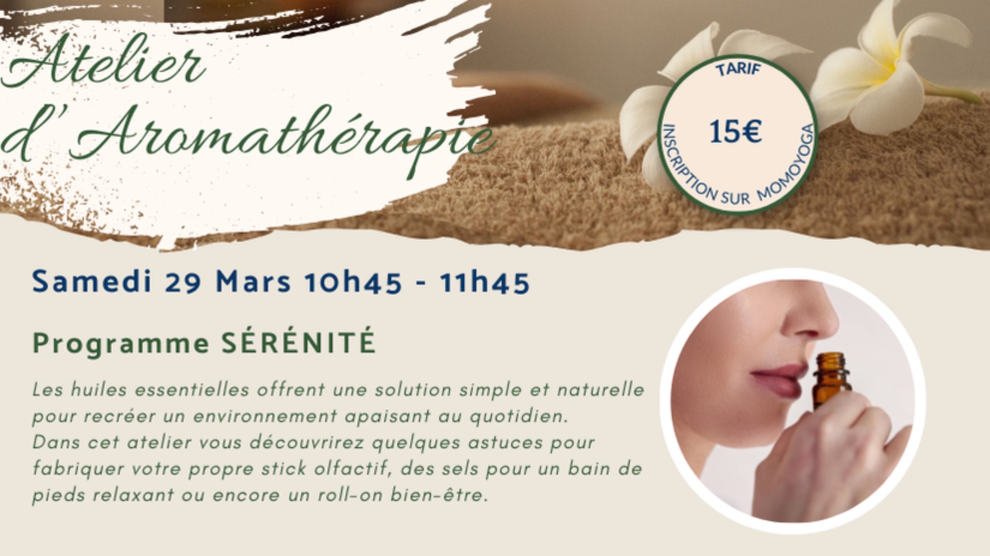 Atelier d'aromathérapie - Huiles essentielles et Sérénité