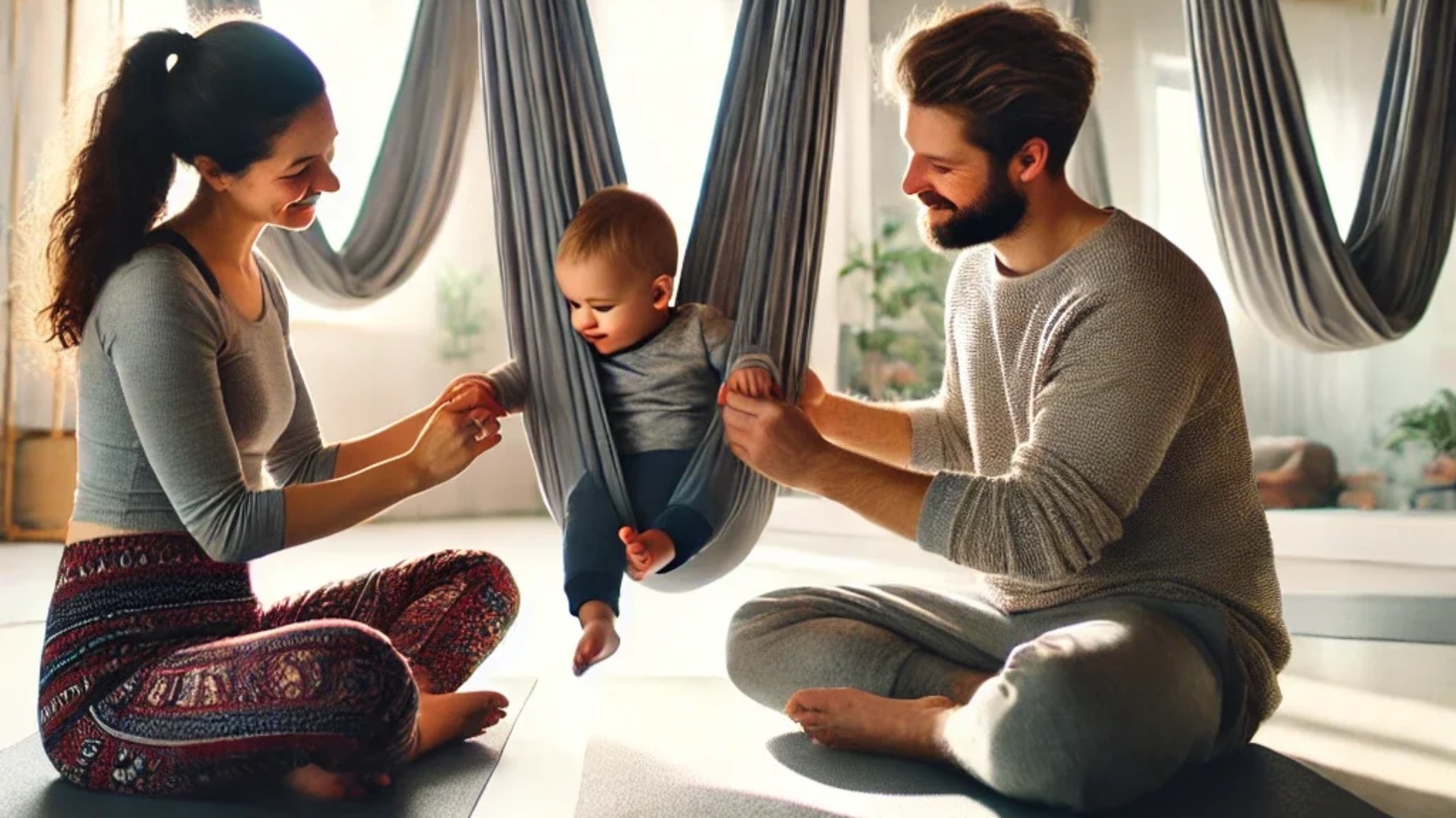 Aerial Yoga ab 3 Jahren mit Eltern