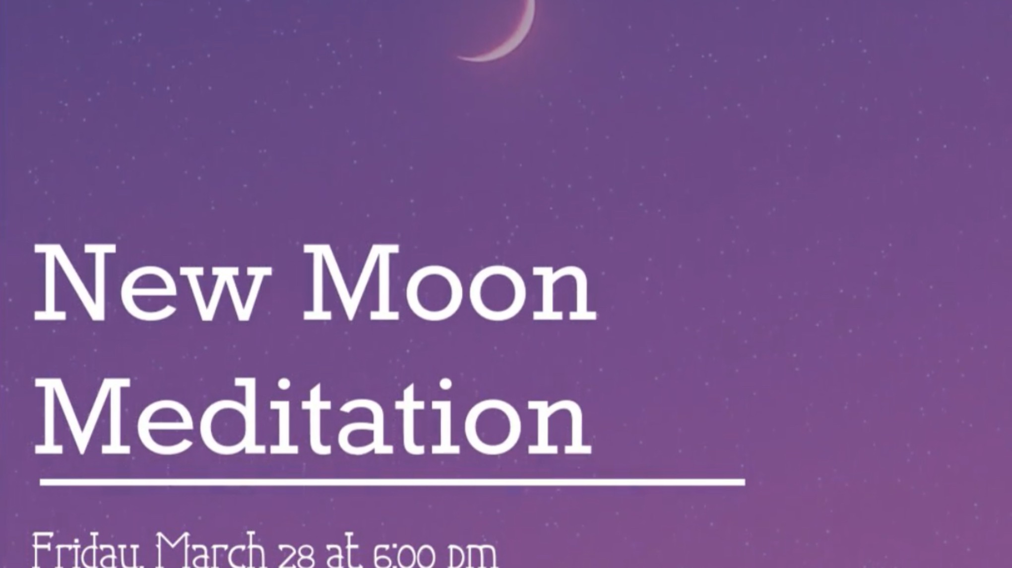 New Moon Meditation