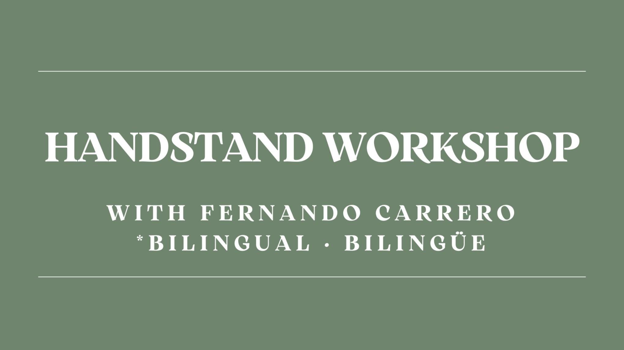 Handstand workshop · Fernando Carrero