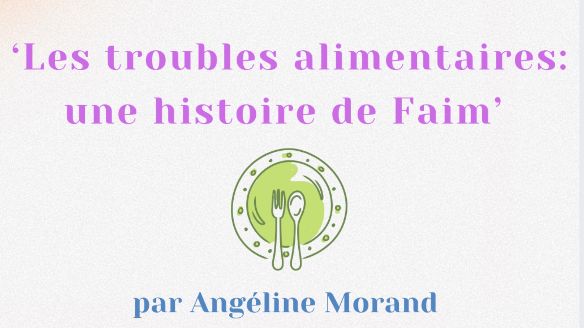 Conférence via ZOOM - Les Troubles Alimentaires (sur dons)