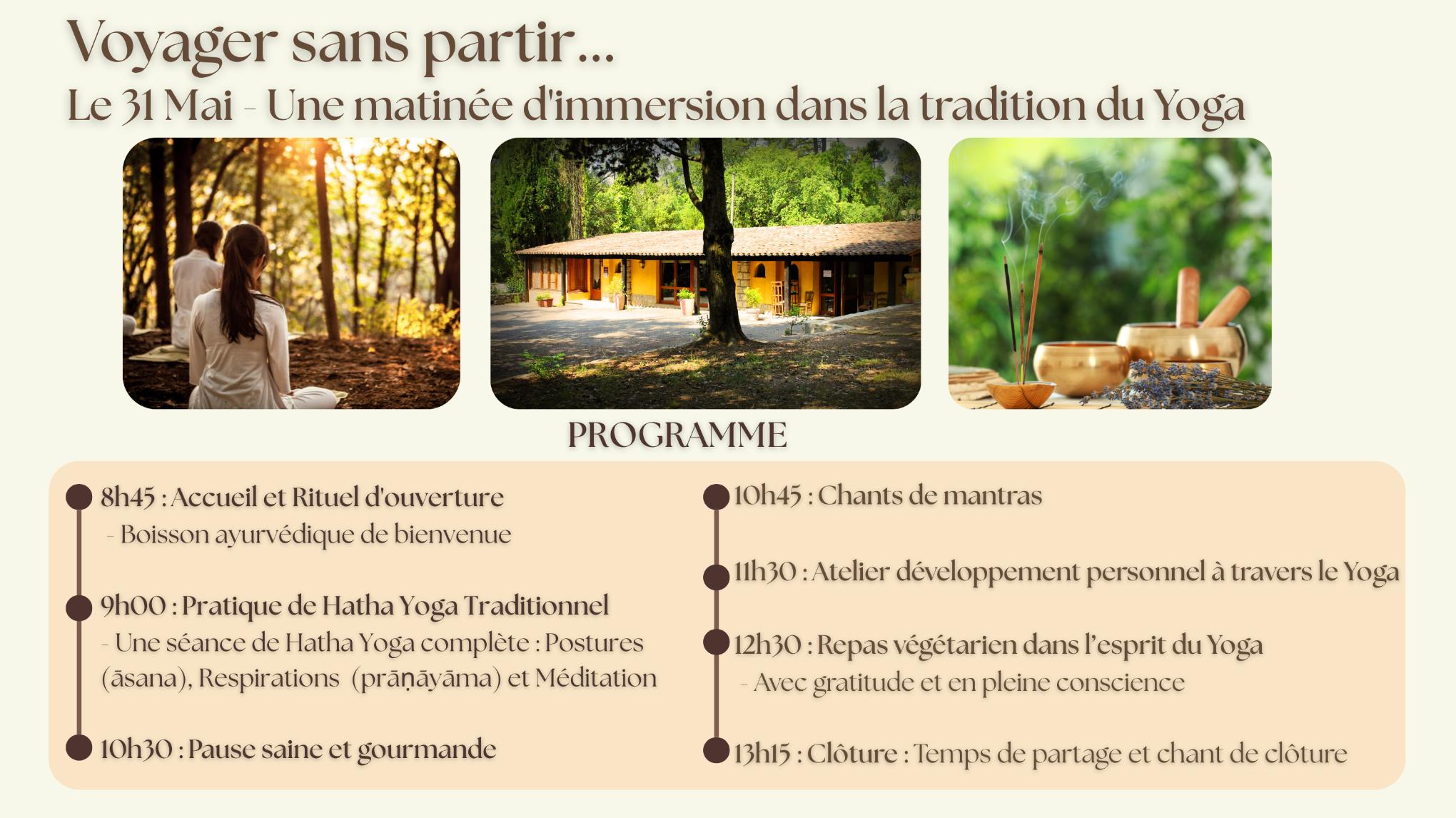 Voyager sans partir... Une matinée d'immersion Yogique 🙏