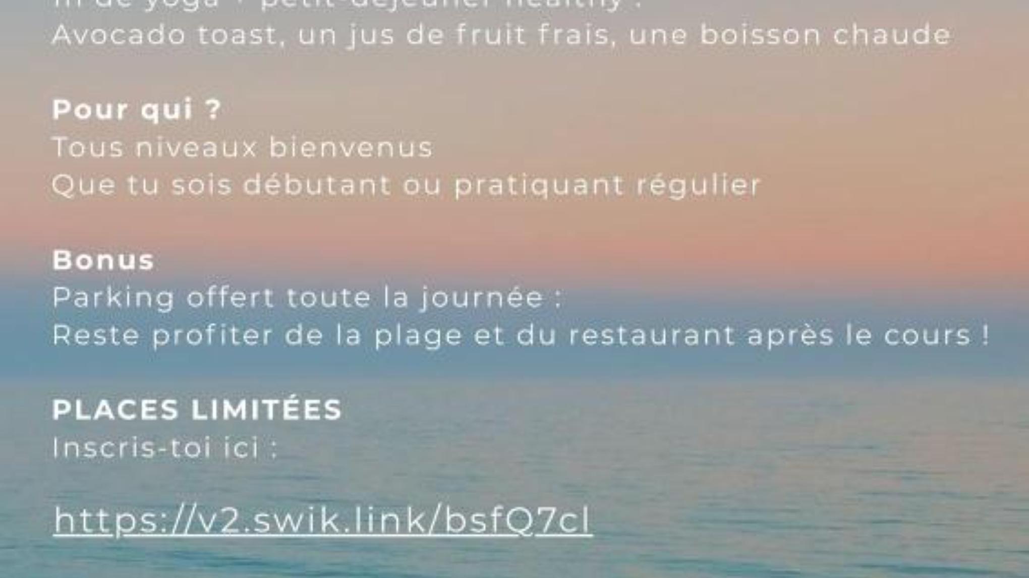 Yoga breakfast plage tamaricciu