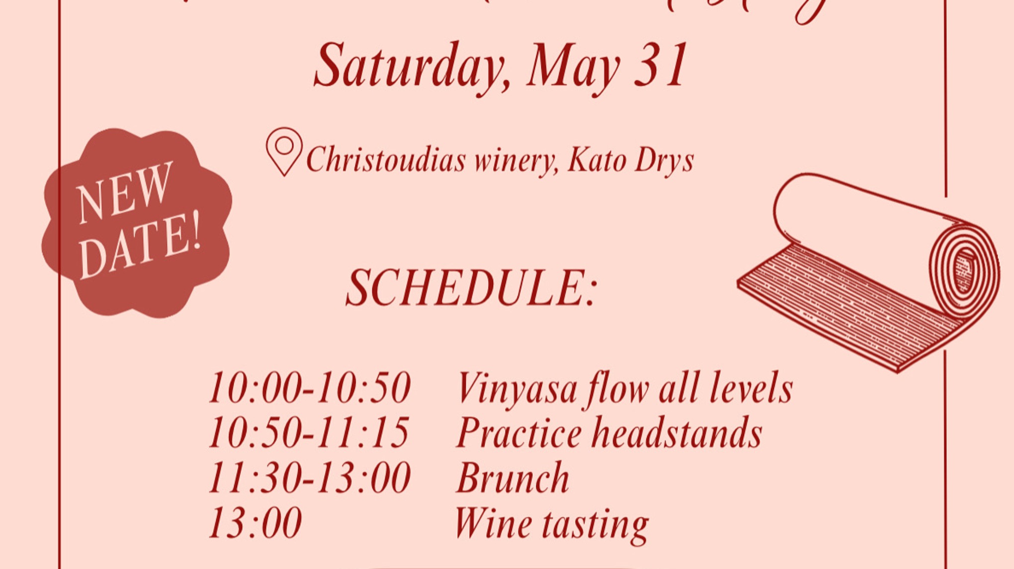 🔸Yoga-Brunch-Wine tasting🔸