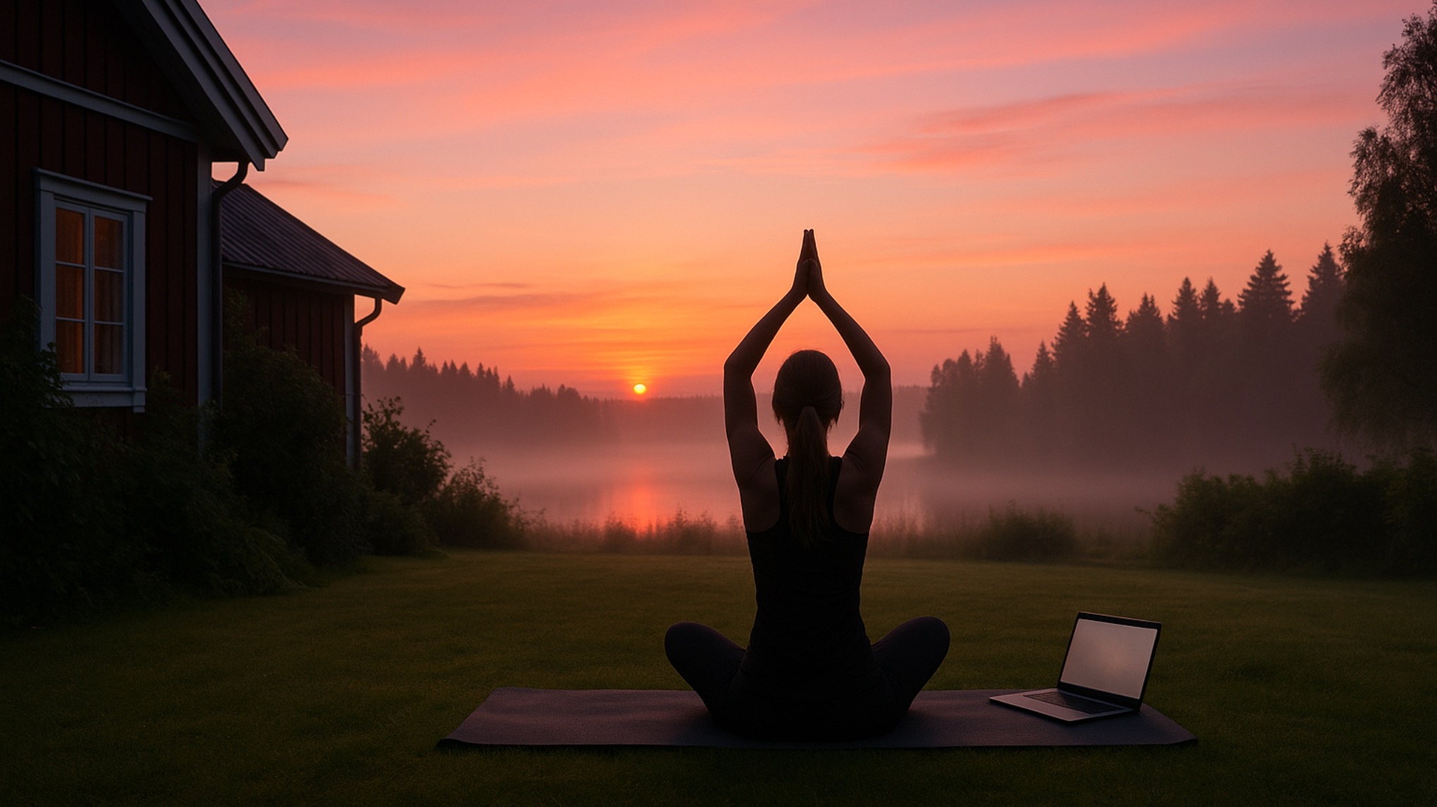 Yoga i midnattssolen - Hemifrån din trädgård, balkong eller innergård?