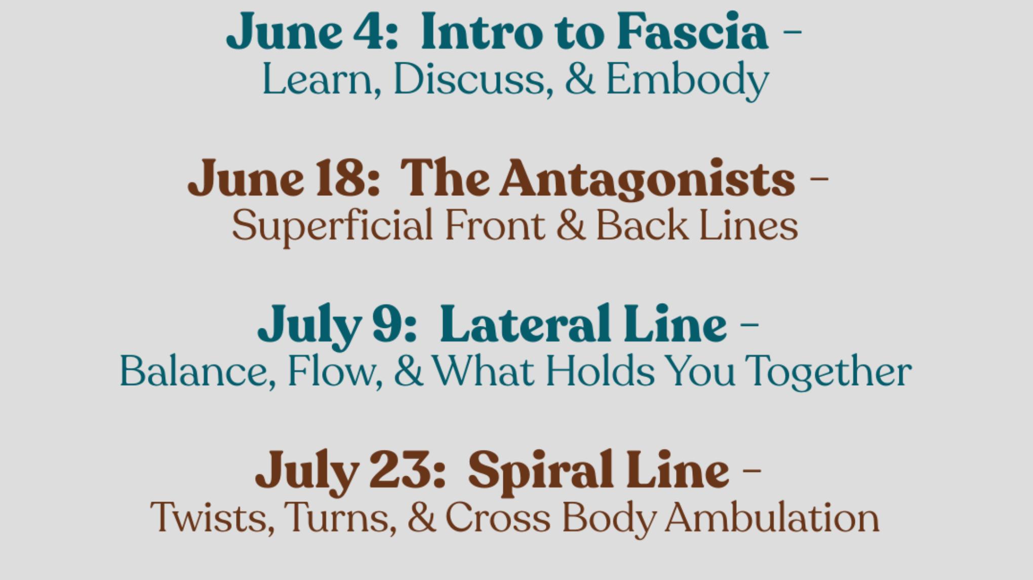 Fascinating Fascia: Spiral Line - Twists, Turns, and Cross Body Movement