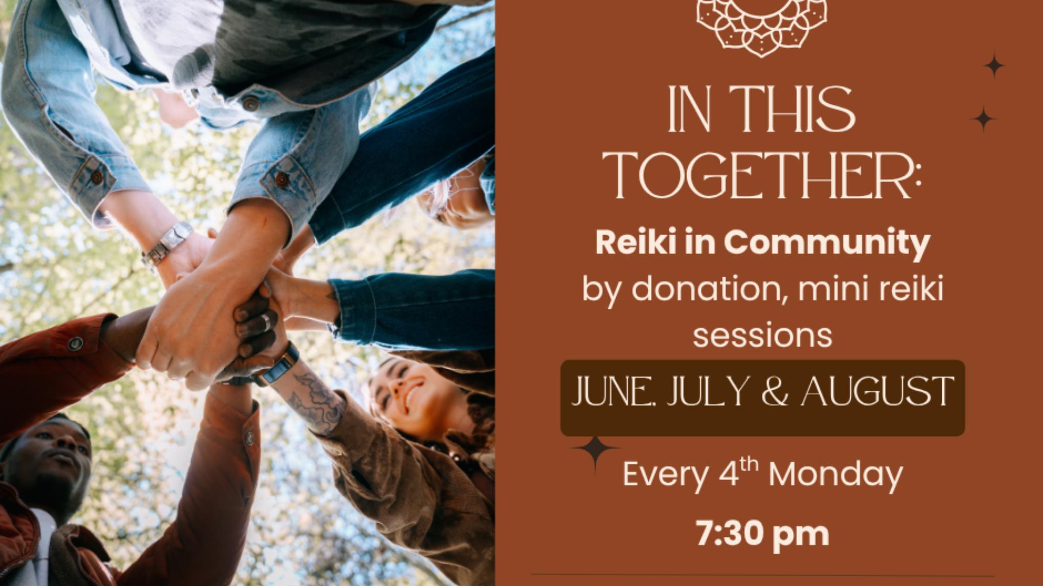 In This Together: Reiki Sessions in Community