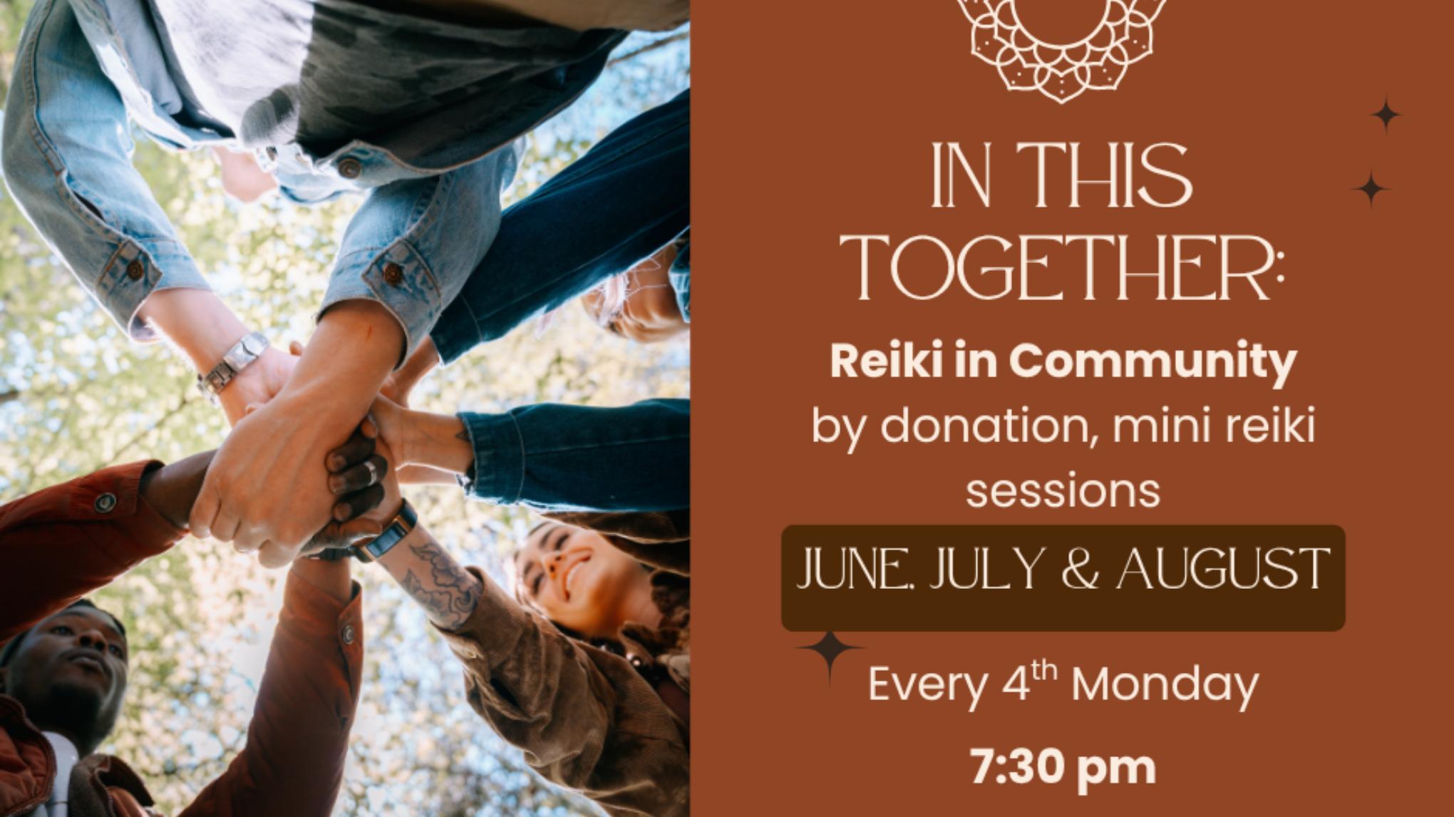 In This Together: Reiki Sessions in Community