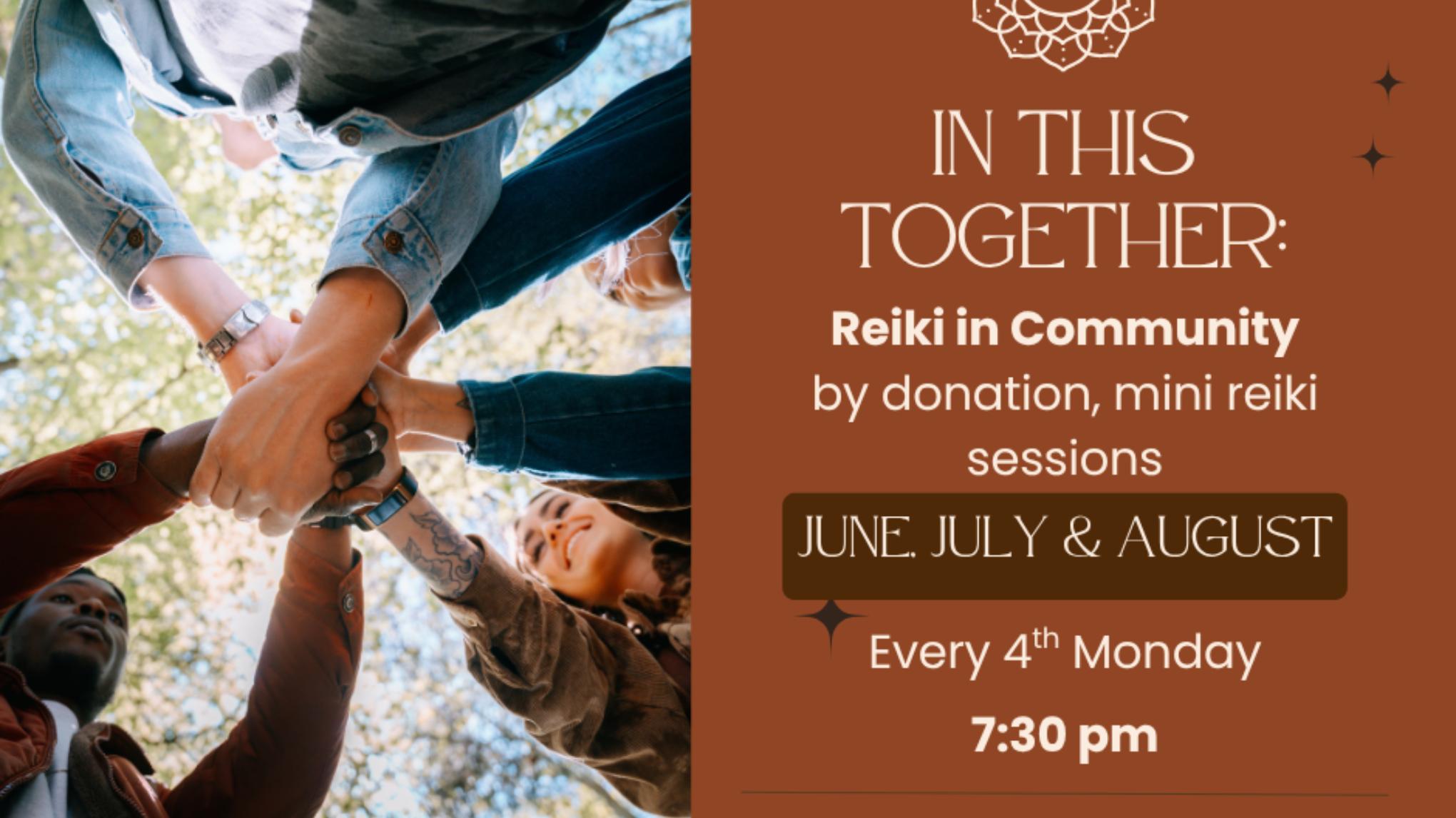 In This Together: Reiki Sessions in Community