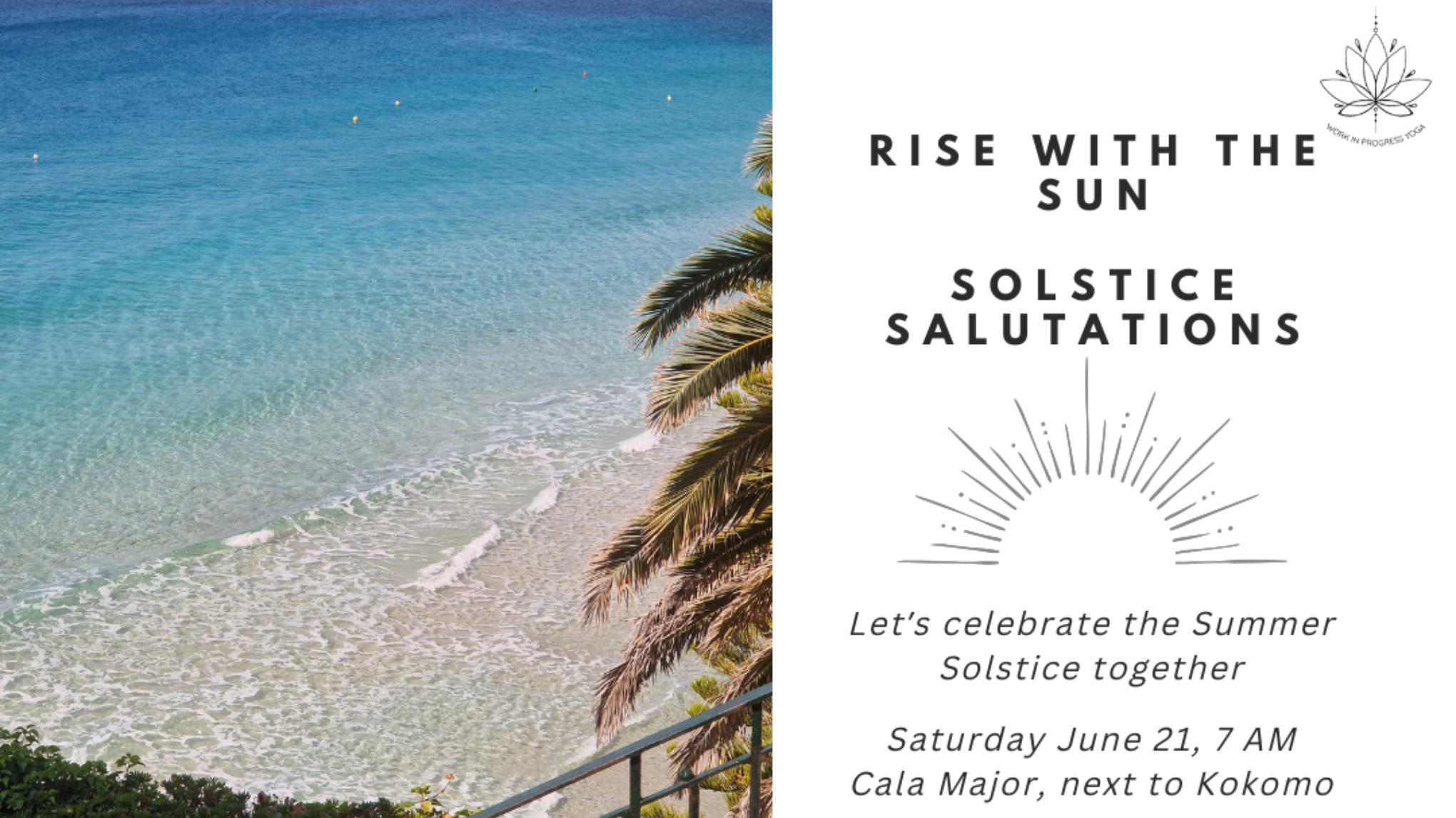 Summer Solstice - Sun Salutations Cala Major (donation based)