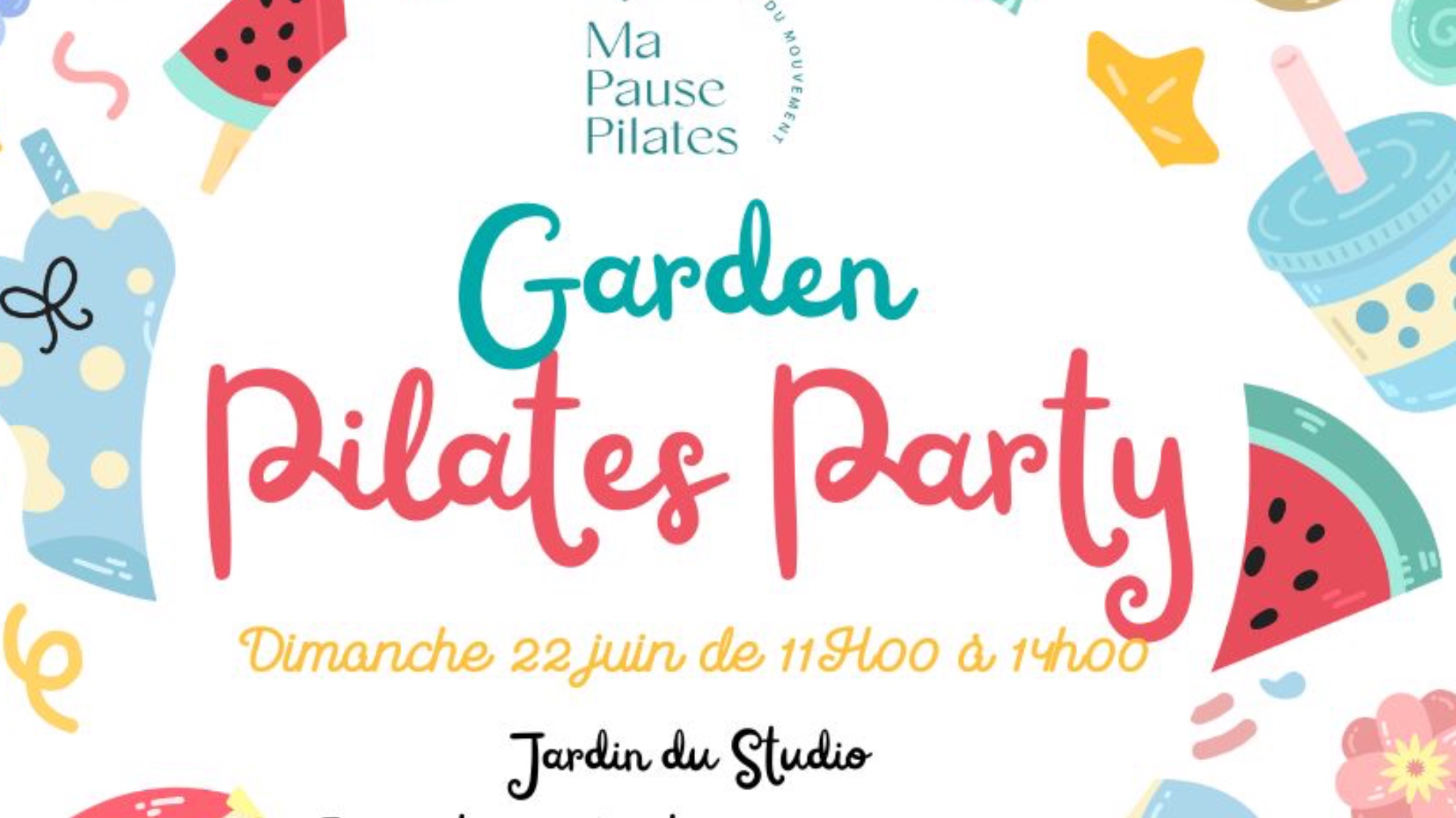 🥤🌸☀️Pilates Garden Party☀️🌸🥤