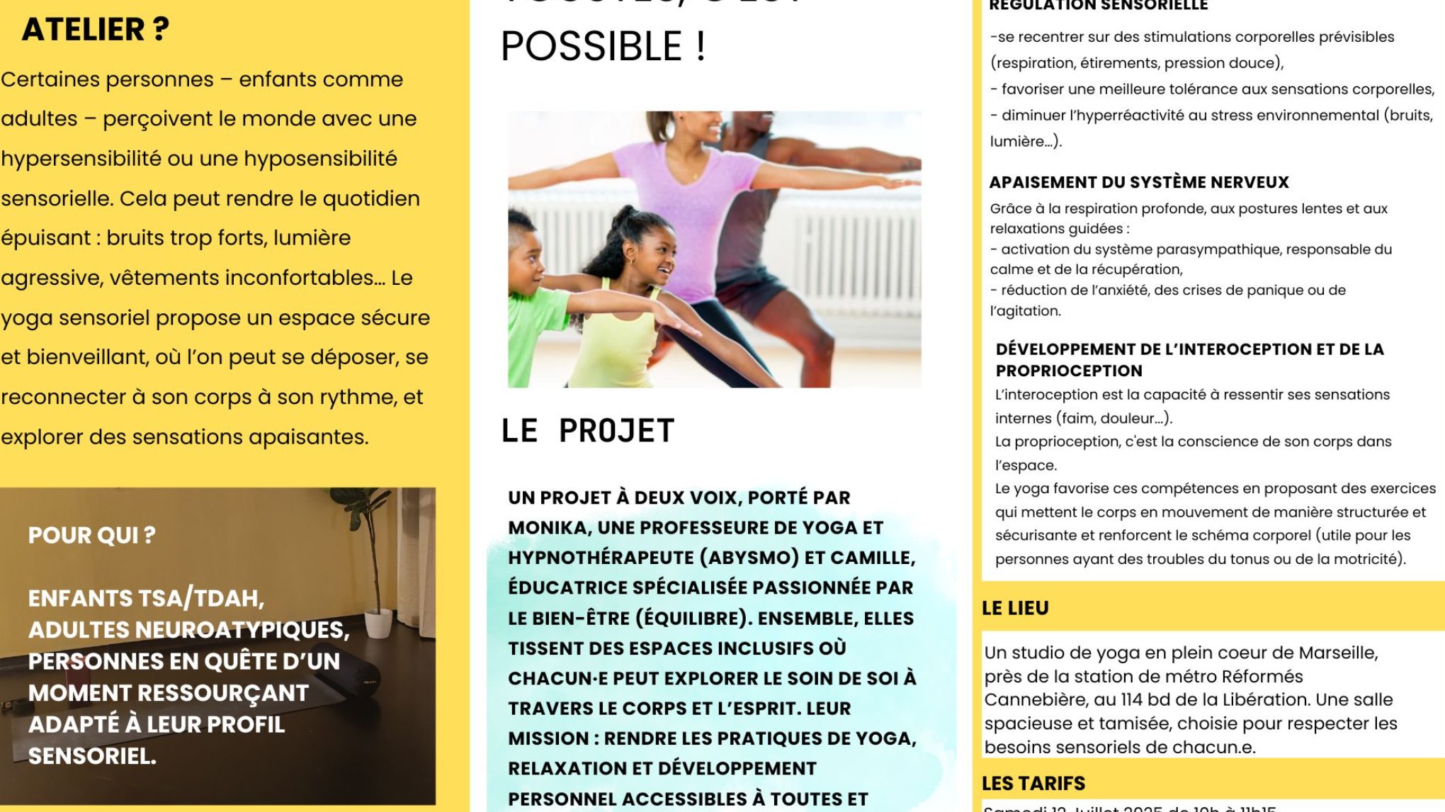 Atelier Yoga- ADULTES TSA-TDAH-
