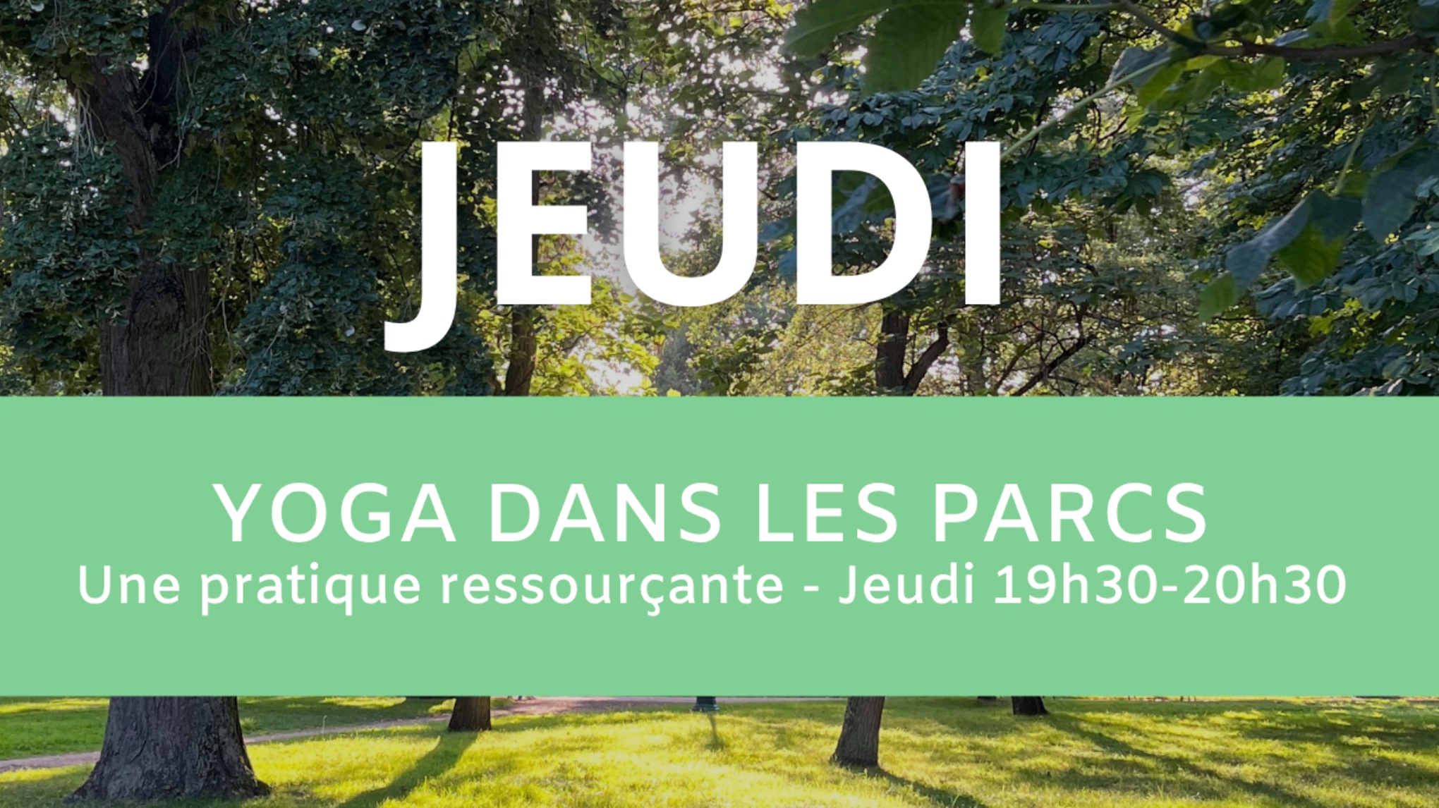 Yoga en plein air ☀️Jeudi 19h30-20h30
