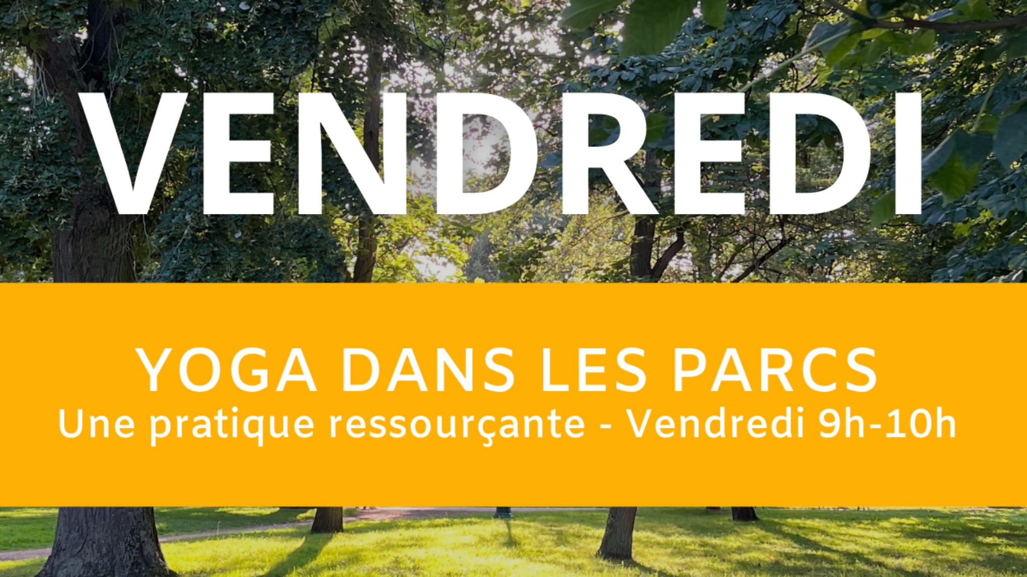 Yoga en plein air ☀️Vendredi 9h-10h