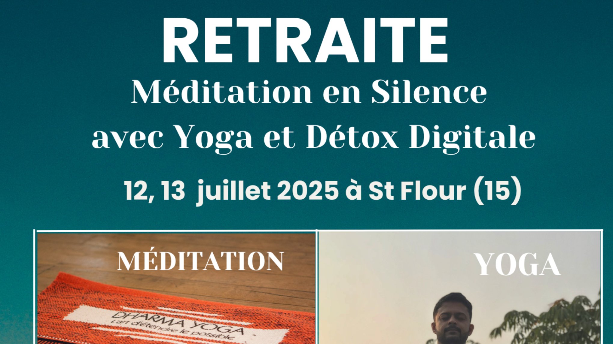 Retraite de Méditation en Silence et Détox Digitale Du 12,13 Juillet
