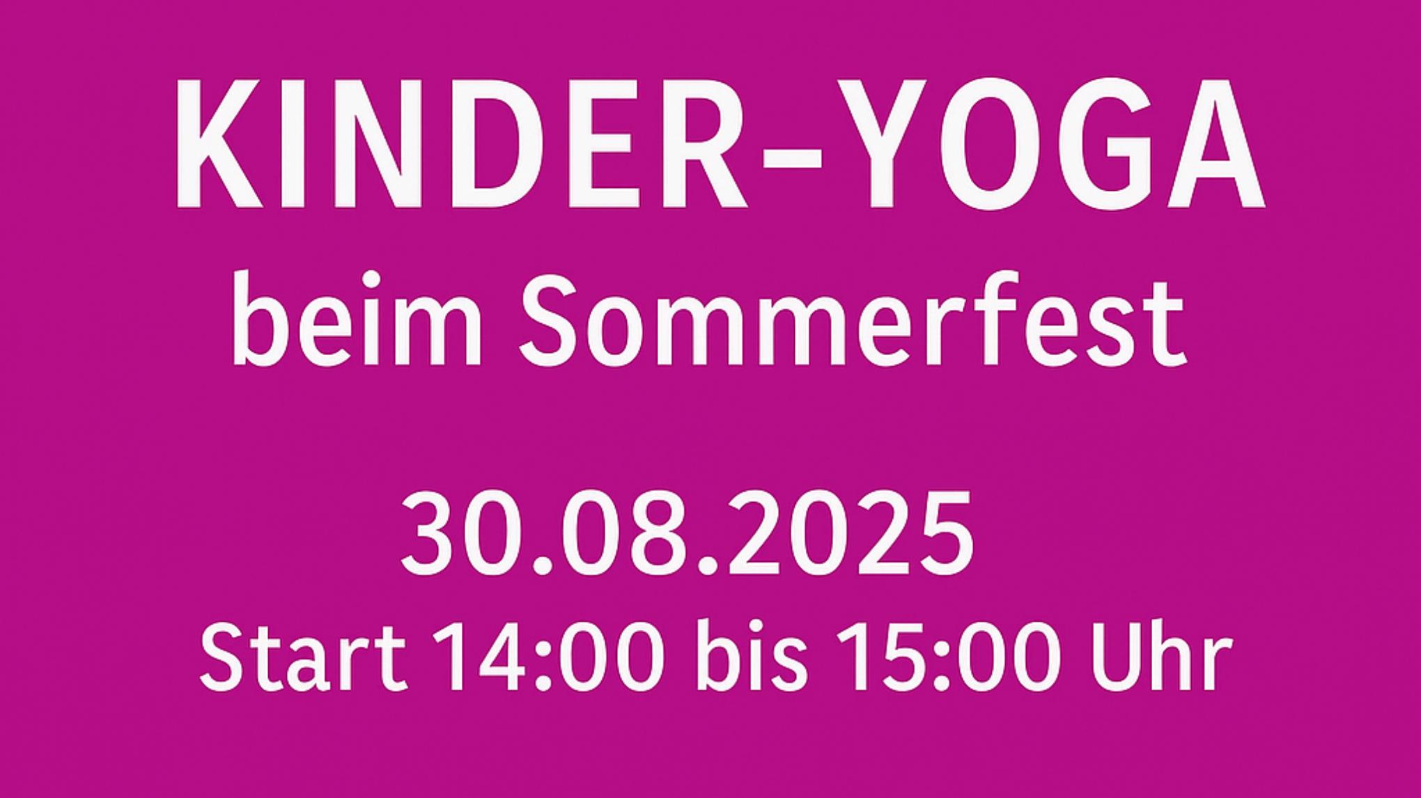 Kinderyoga beim Spinnerei-Sommerfest (Mittelangeln)