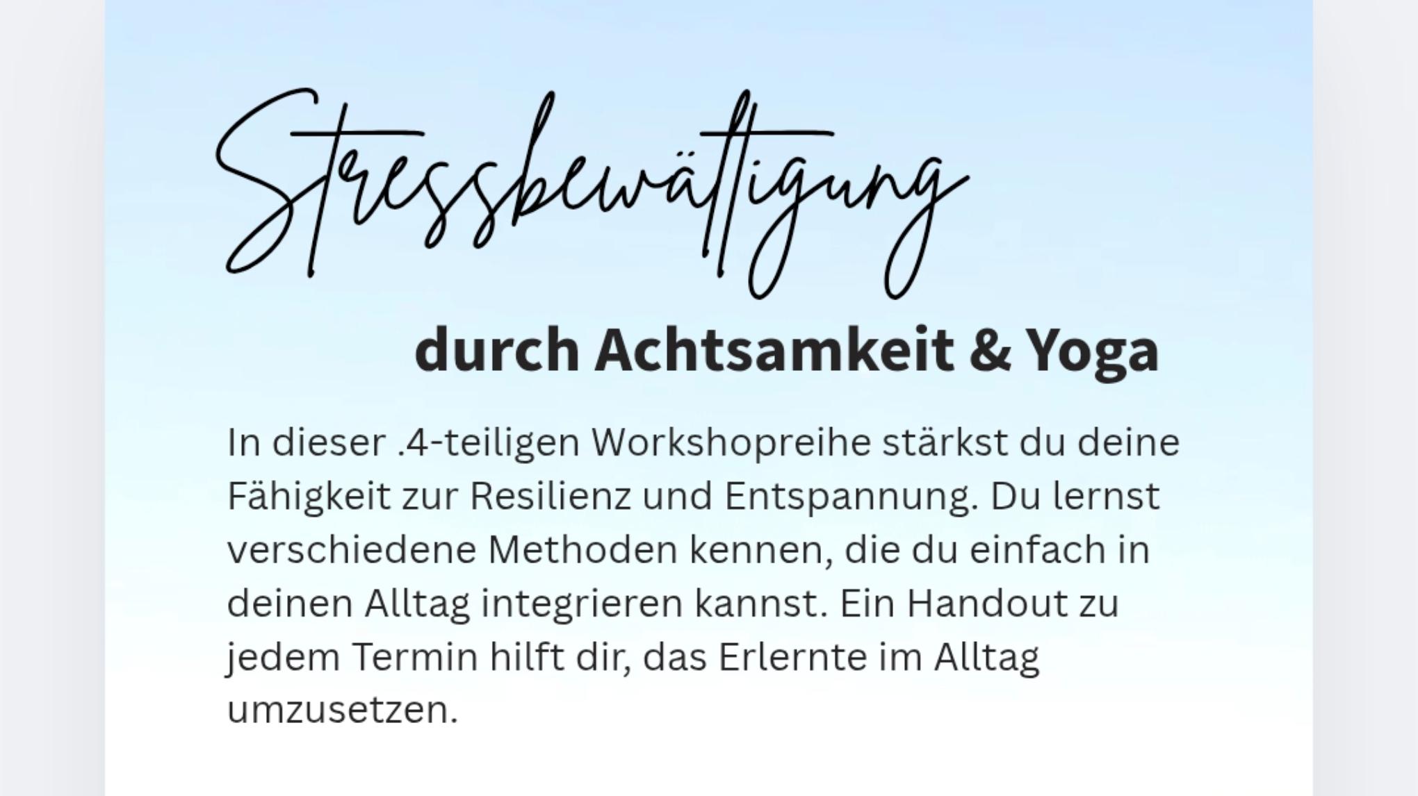 ausgebucht - Stressbewältigung durch Achtsamkeit & Yoga