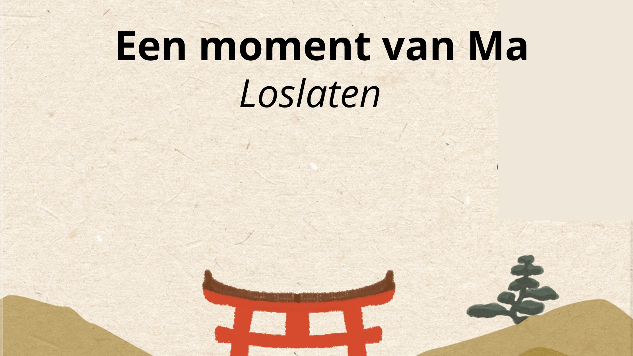 Een moment van Ma: loslaten in OKTOBER