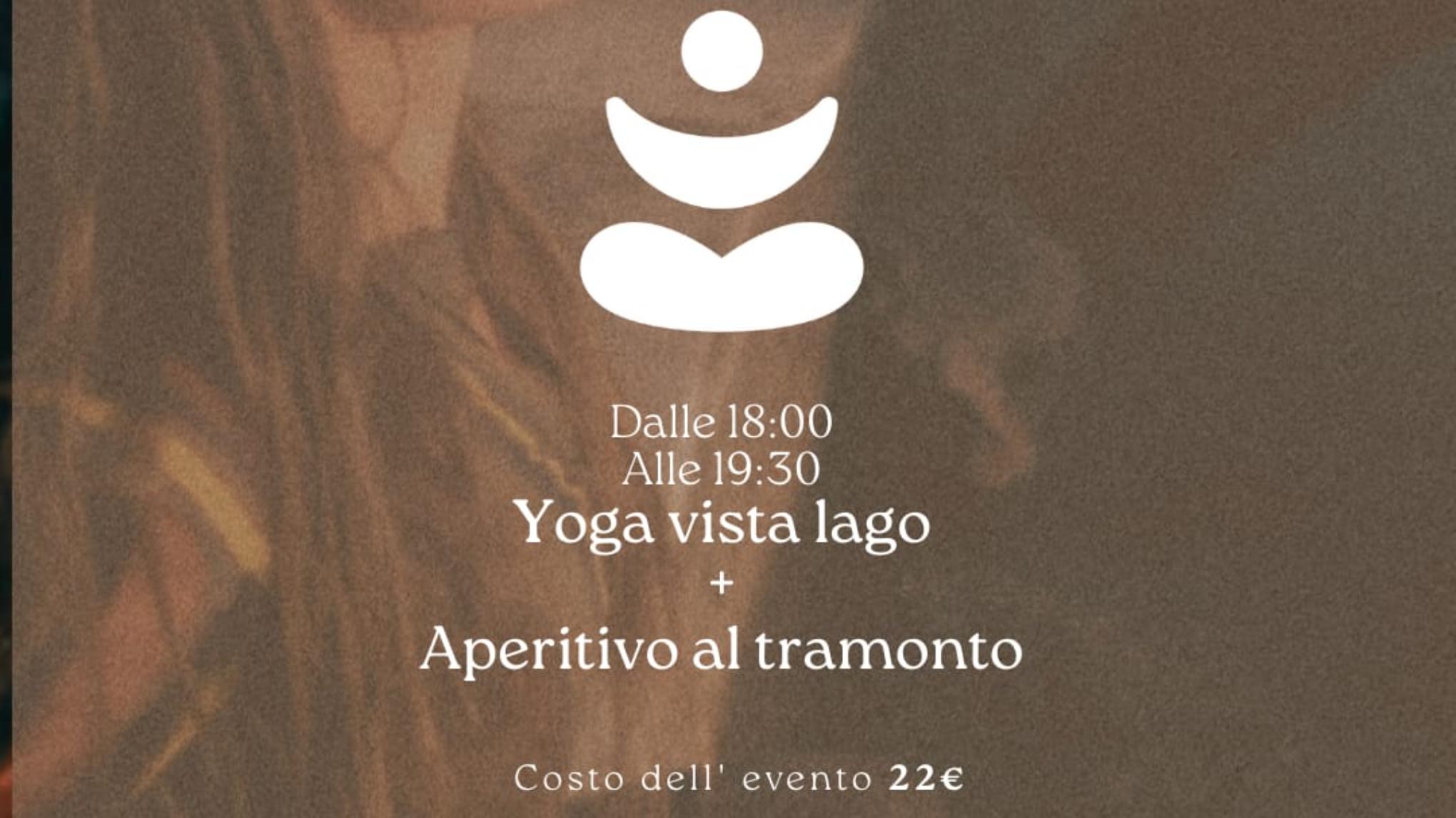 Pratica di Ashtanga yoga vista lago + aperitivo al tramonto
