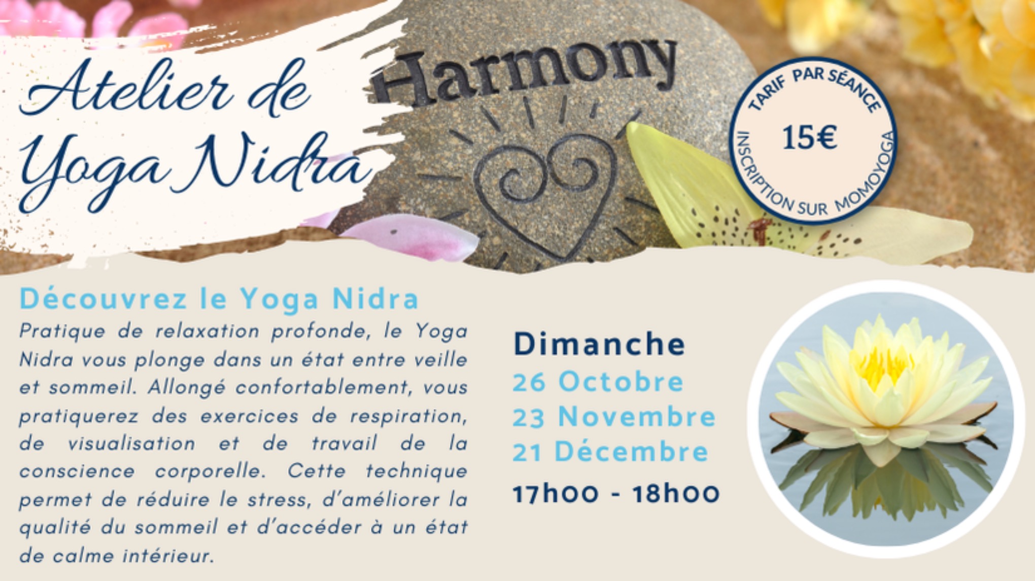 Atelier mensuel de Yoga Nidra