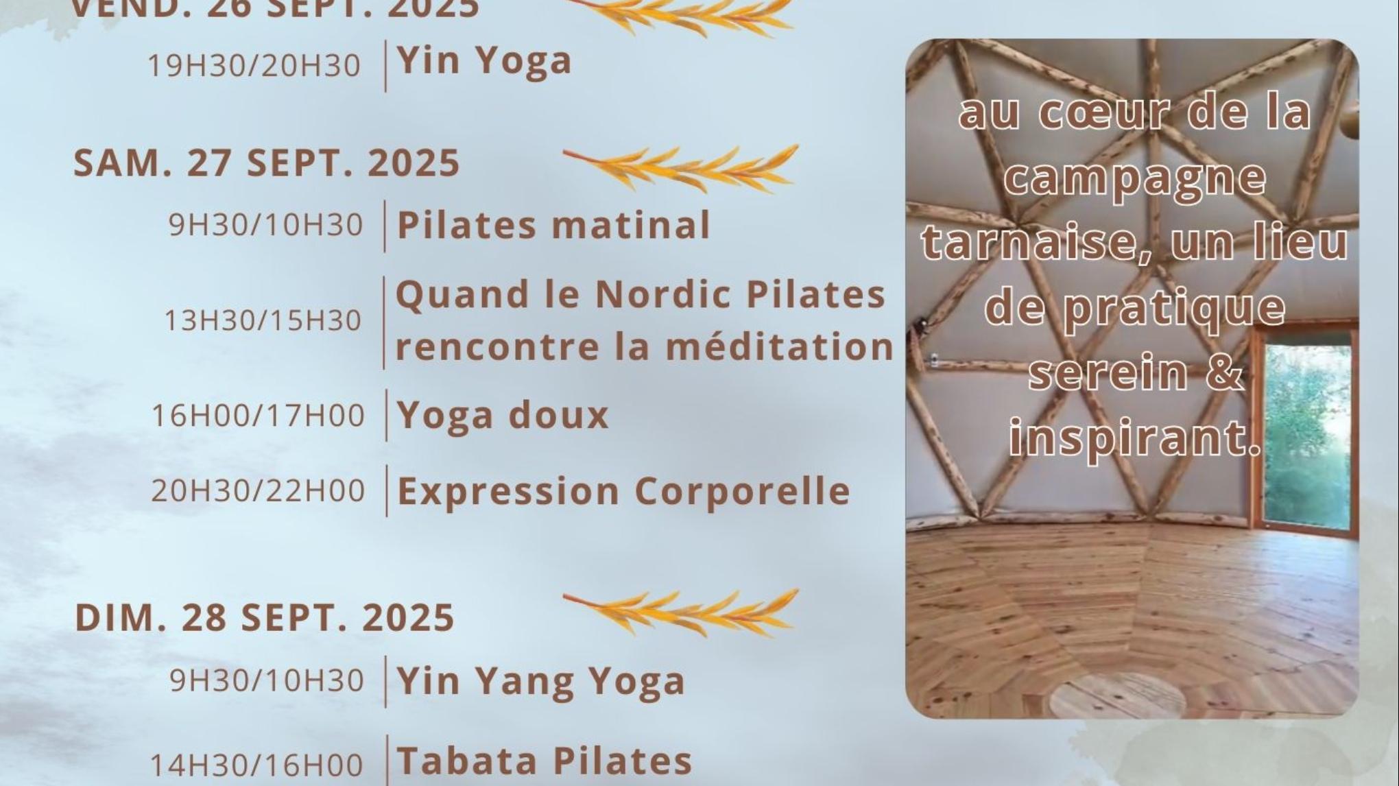 Week-end Bien-être Pilates/Yoga