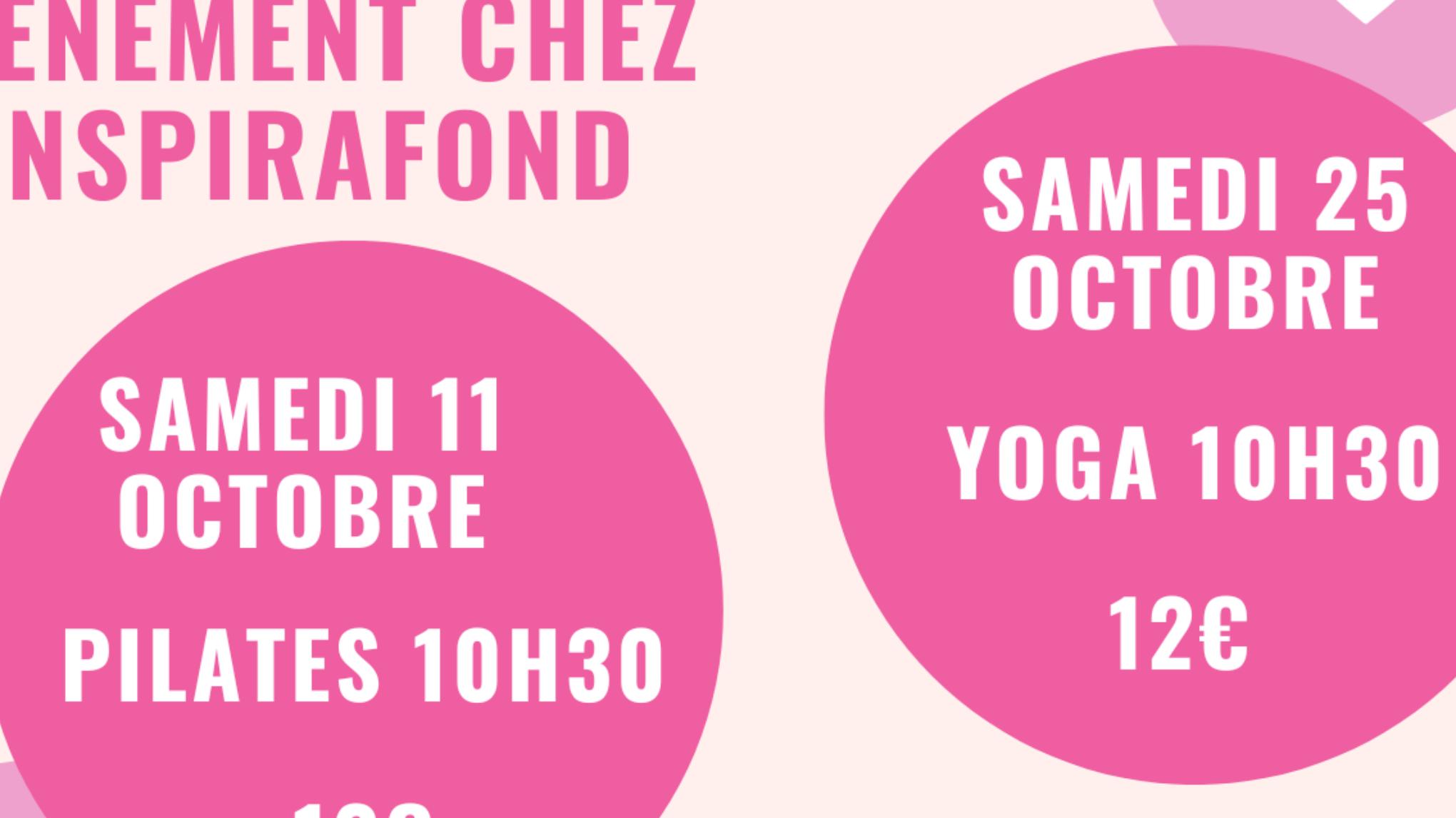 Octobre Rose - Au profit de la recherche contre le cancer - YOGA