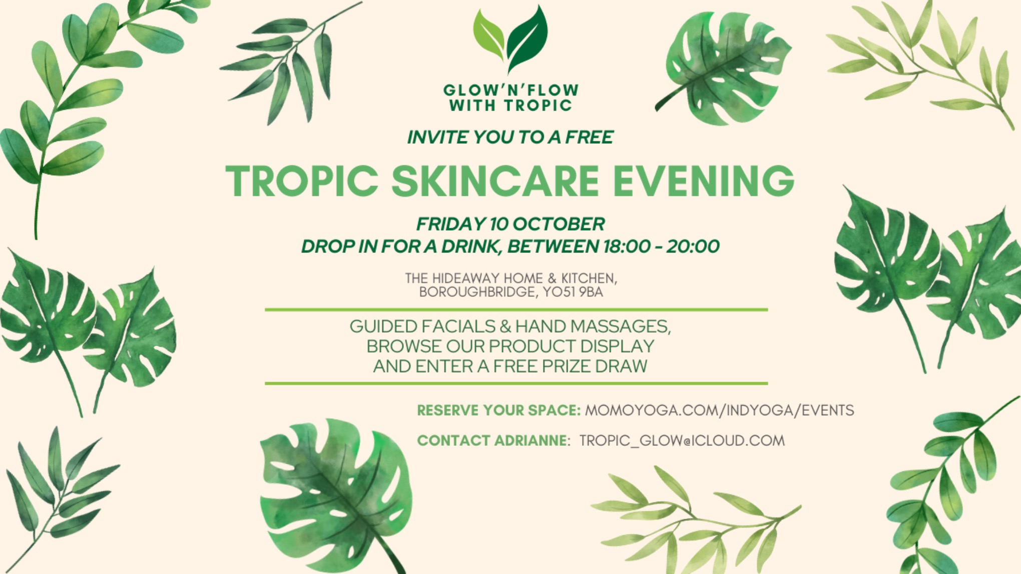 Glow'n'Flow Tropic Skincare Shopping Event