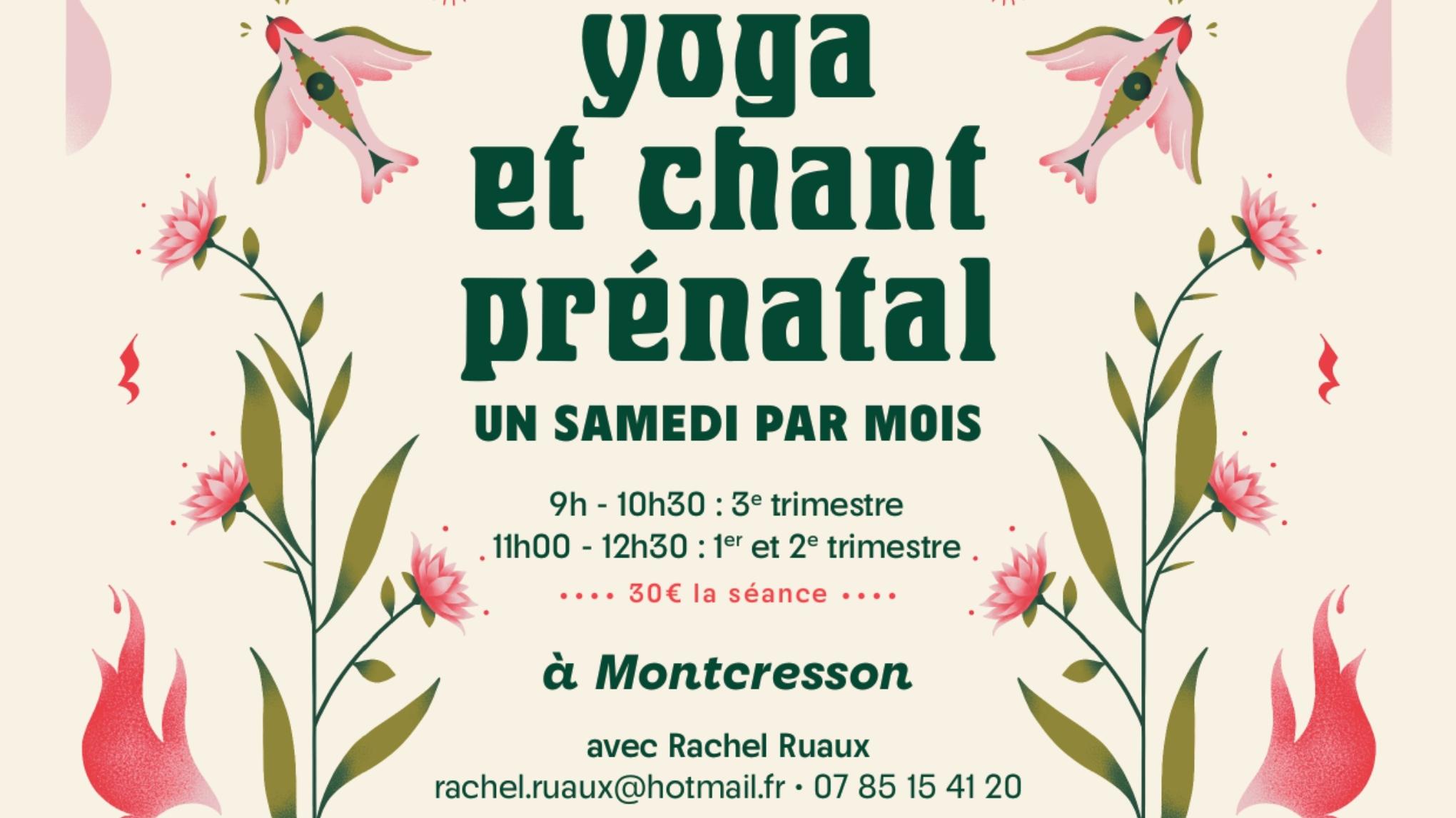 Atelier prénatal yoga & voix avec Rachel et Claire