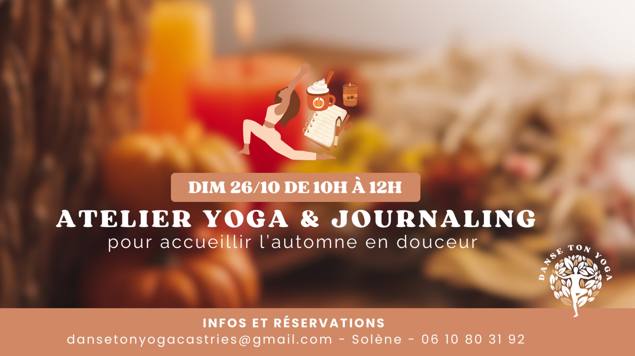 Atelier Yoga & journaling : accueillir l'automne en douceur 🍂☕🕯️📝