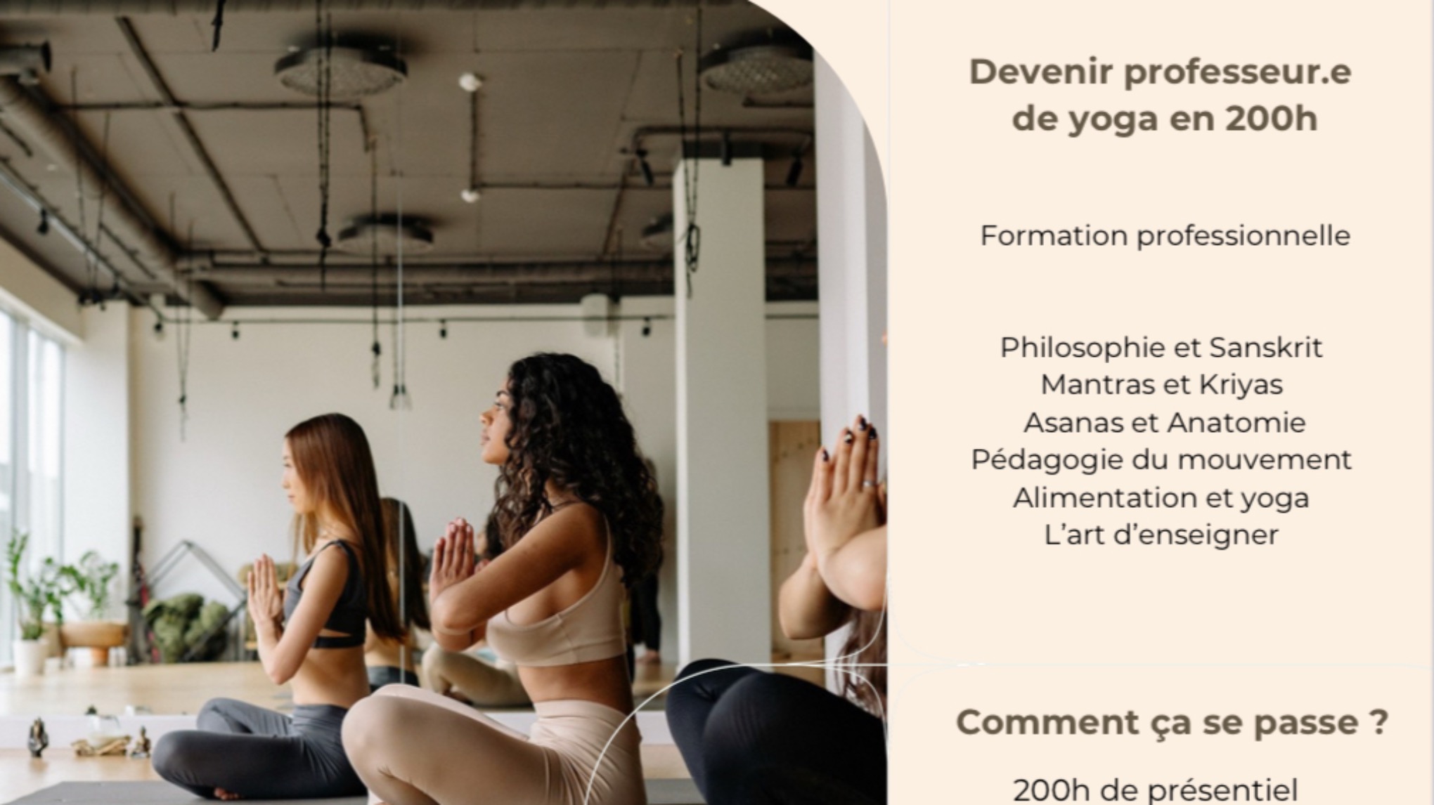 Formation 200 h professeur de yoga