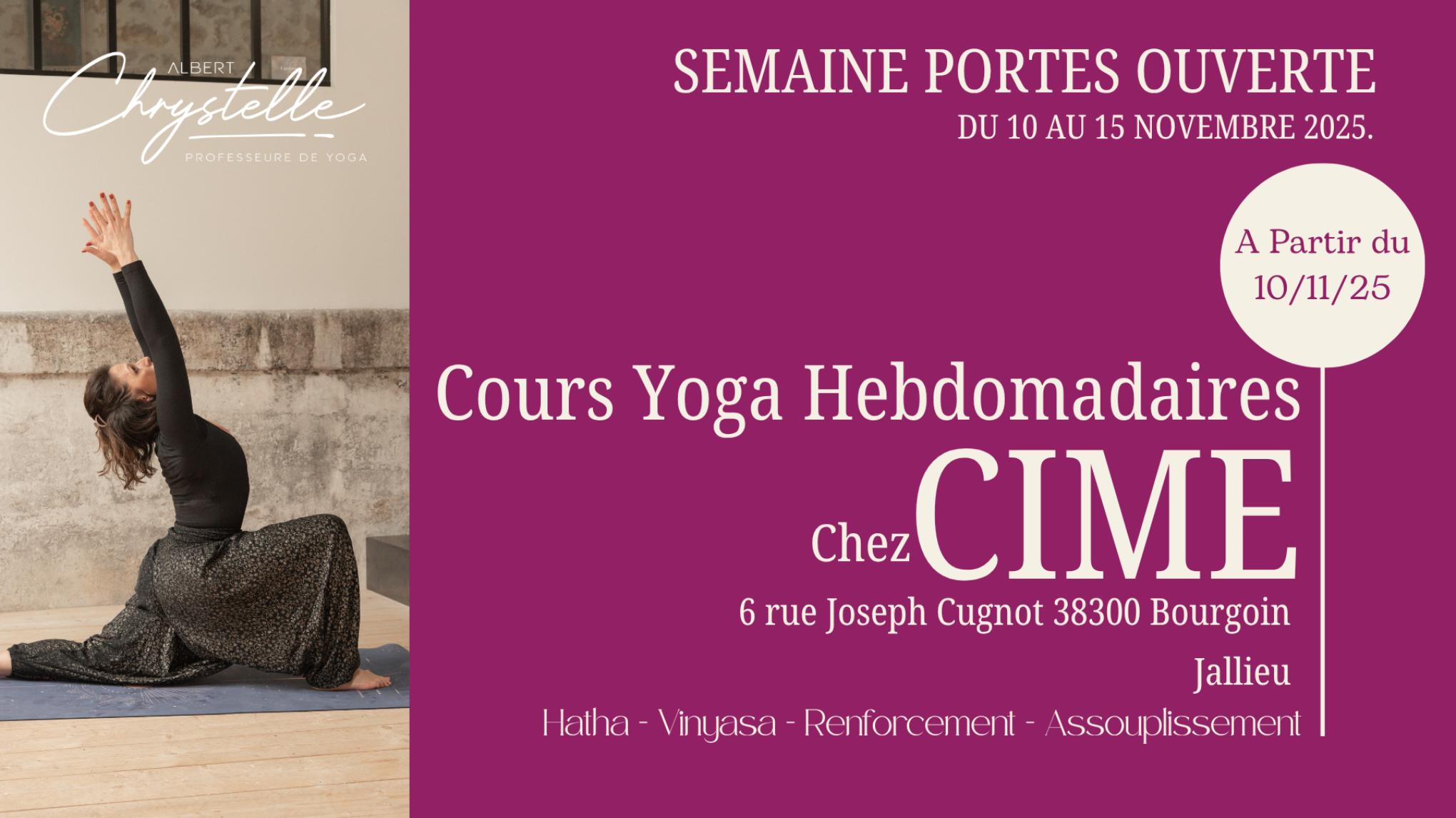 Portes ouvertes Yoga chez CIME – Vivez l’expérience !