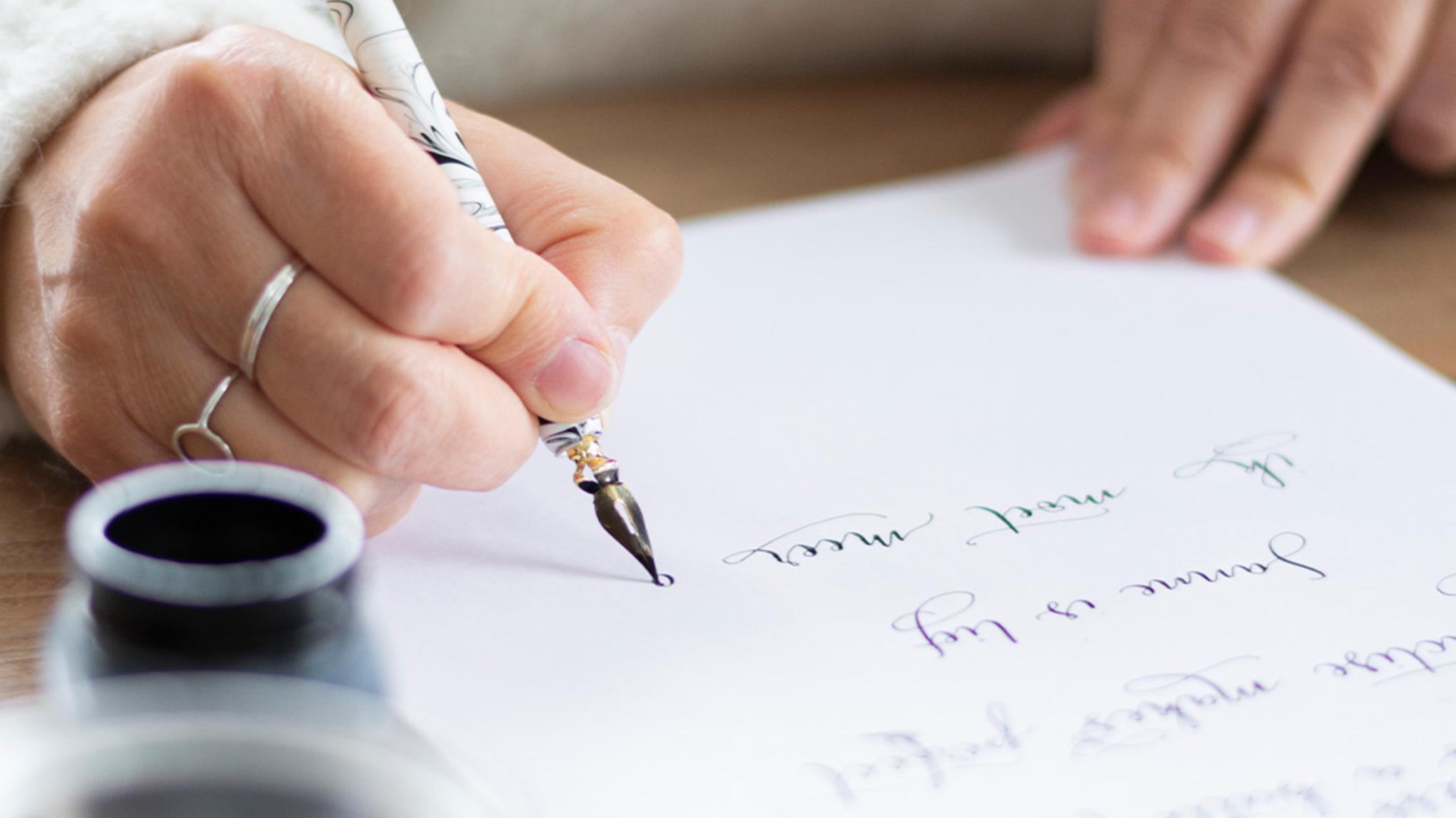 Workshop Moderne Kalligrafie - Mindful Schrijven met pen & inkt met Susan