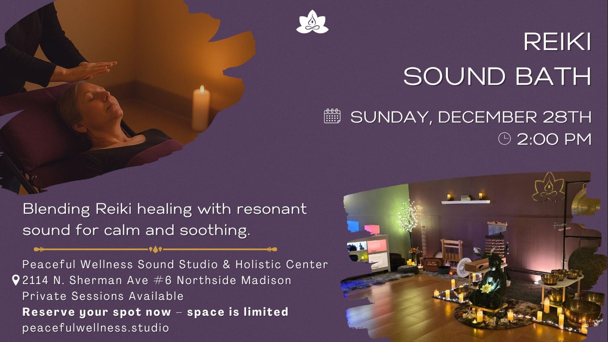 MADISON Reiki Sound Bath: Return to Center